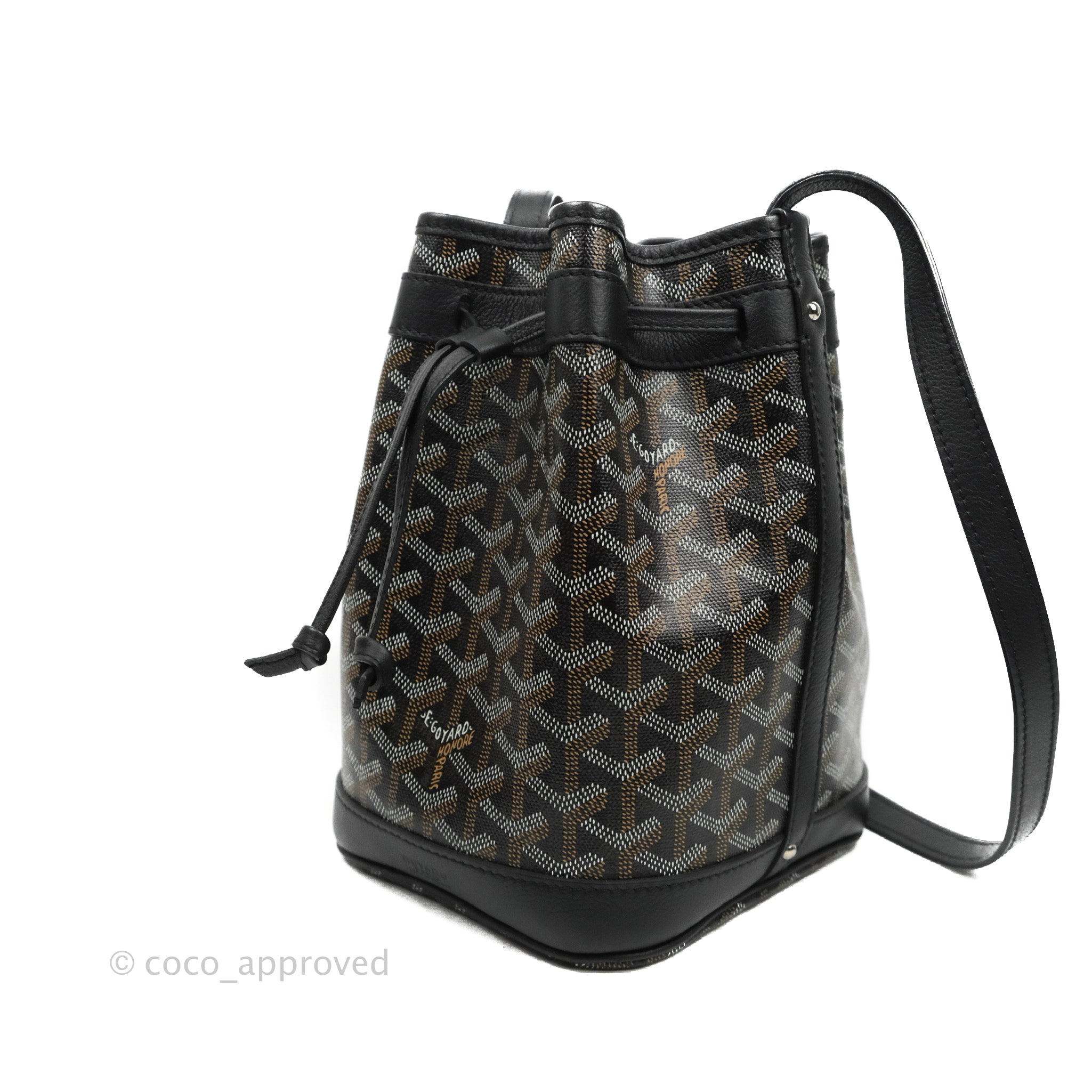 GOYARD-Herringbone-PVC-Leather-Petit-Flot-Bucket-Bag-PM-Gray – dct