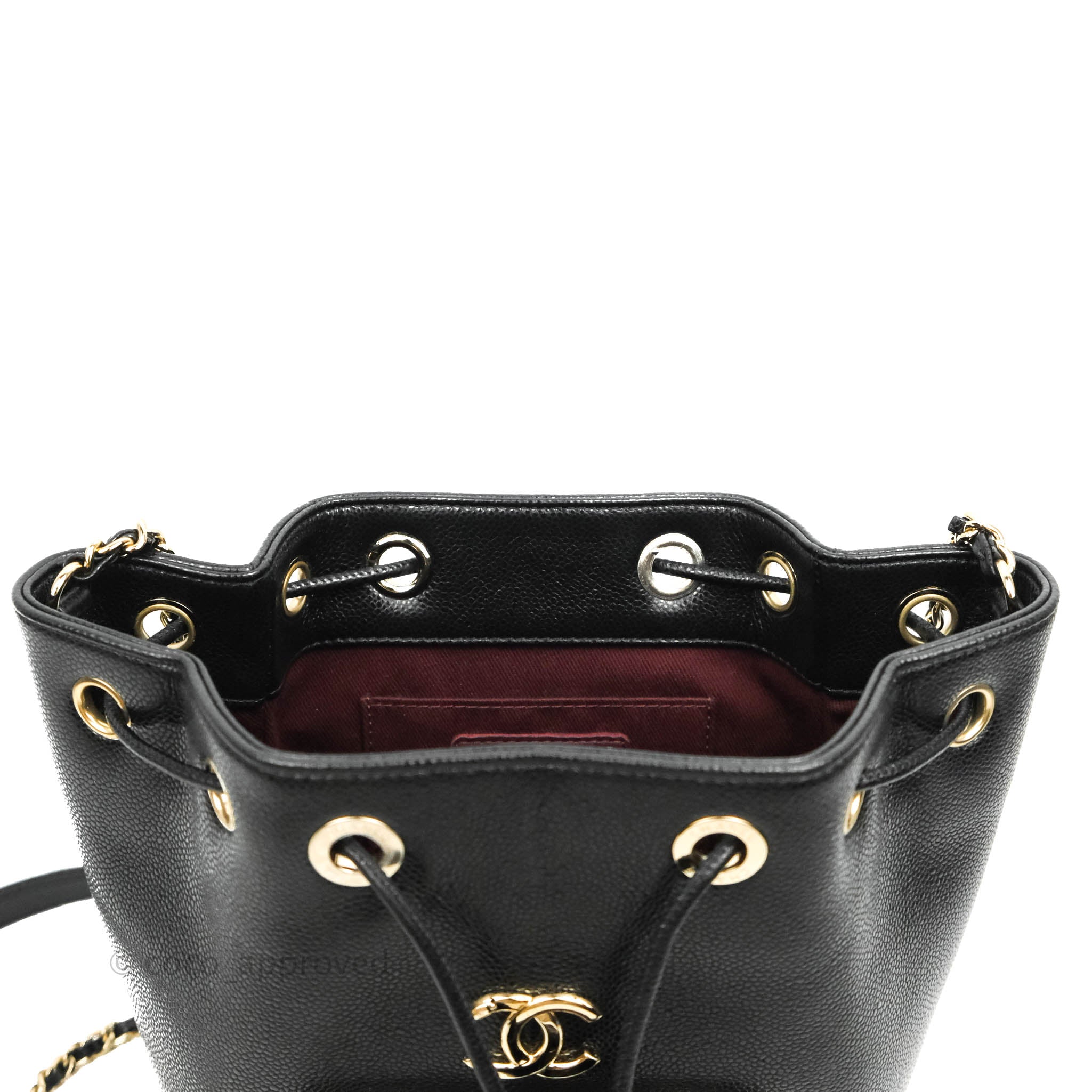 Chanel Quilted Drawstring Pearl Flower Bucket Bag Black Lambskin Aged –  Coco Approved Studio