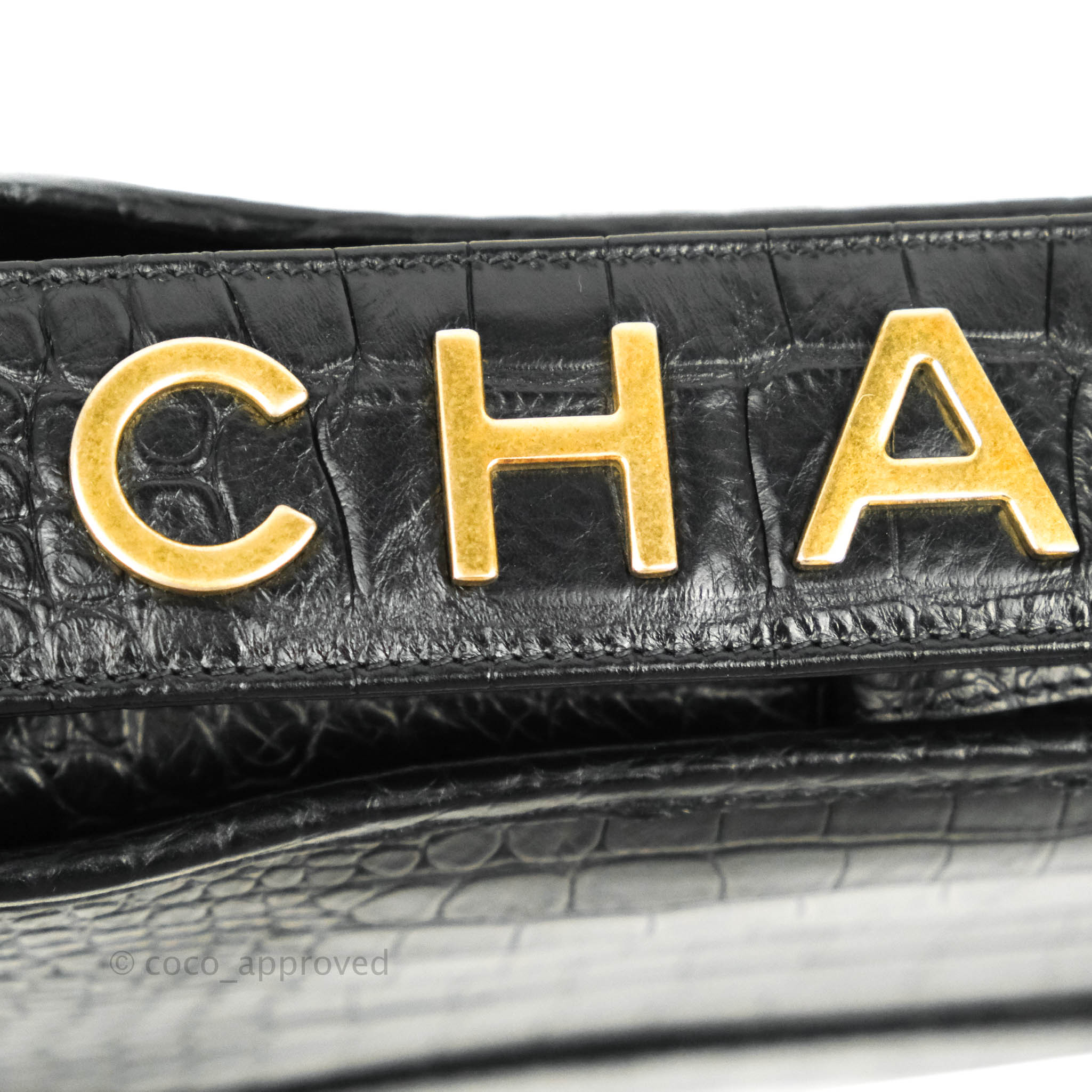 Chanel 2019 Crocodile Embossed Small Gabrielle Hobo w/ Tags - Black Hobos,  Handbags - CHA427966