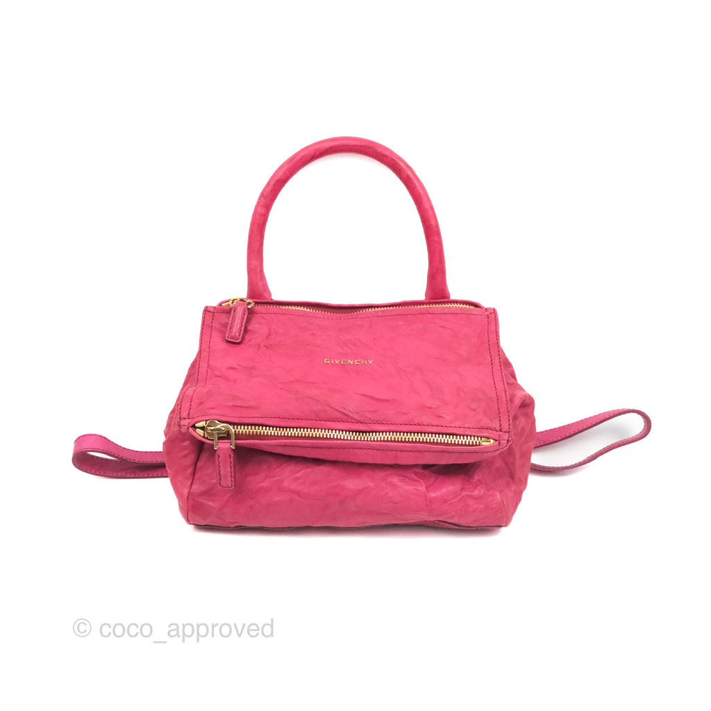 Givenchy Pandora Bag Dark Pink Crinkled Leather