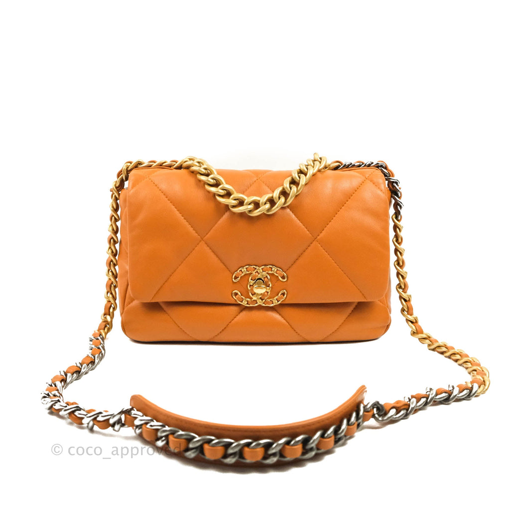 Chanel 19 Small Caramel Brown Mixed Hardware 21A