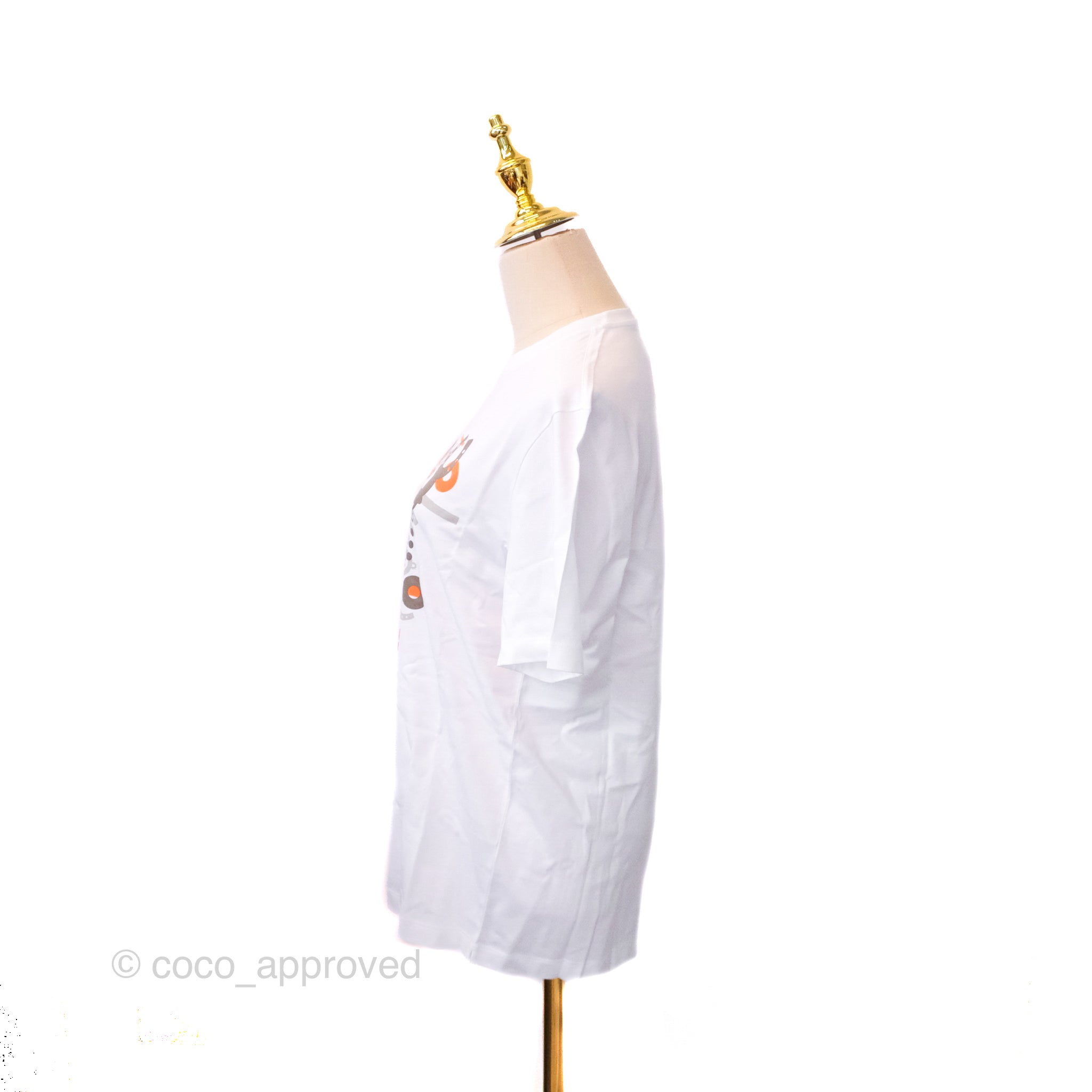 HERMES エルメス　ロボット　Tシャツ　グラフィック Hermes Robot Print White T-Shirt Size XS – Coco Approved Studio