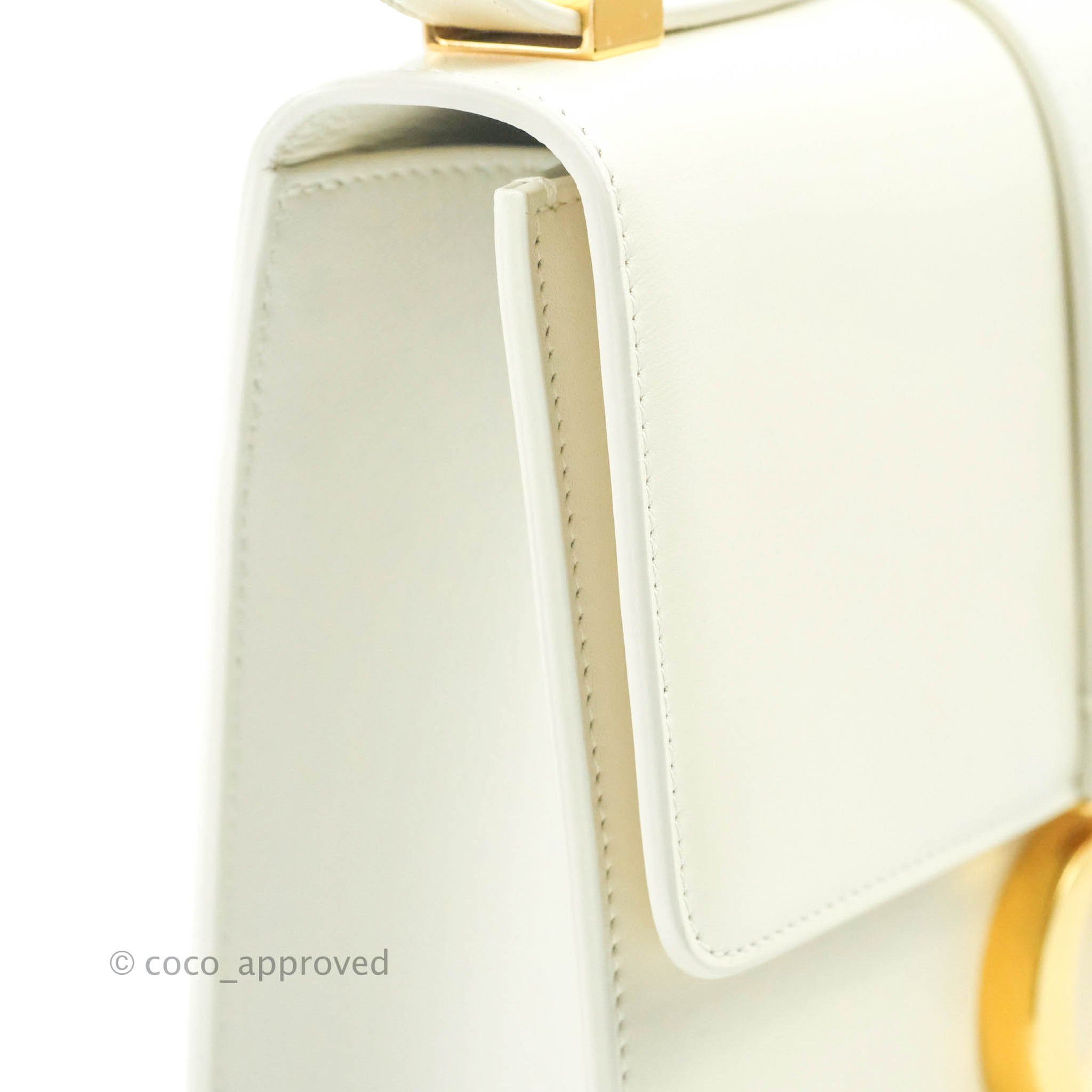Christian Dior 30 Montaigne Bag White Calfskin Gold Hardware