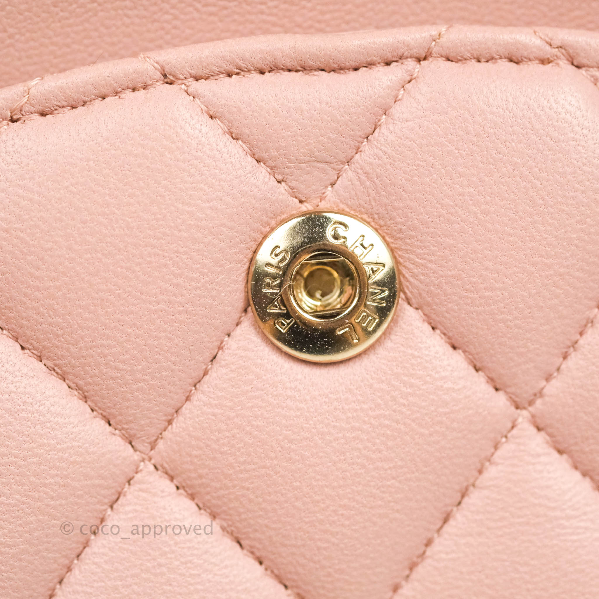 Chanel Enamel & Gold Handle Flap Bag Light Pink PREORDER – Vault 55