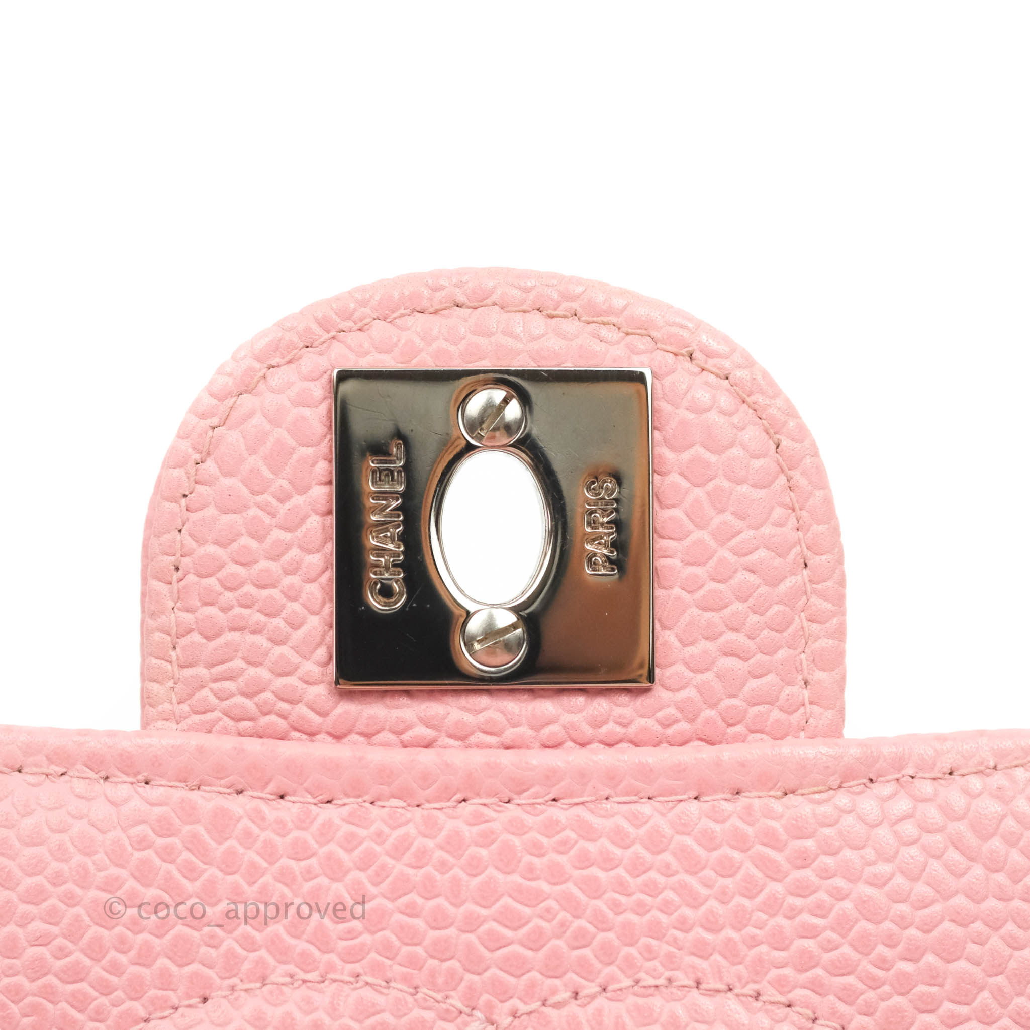 Chanel Pink Caviar Skin Mini Classic Square Flap Bag 17 8666758 57685