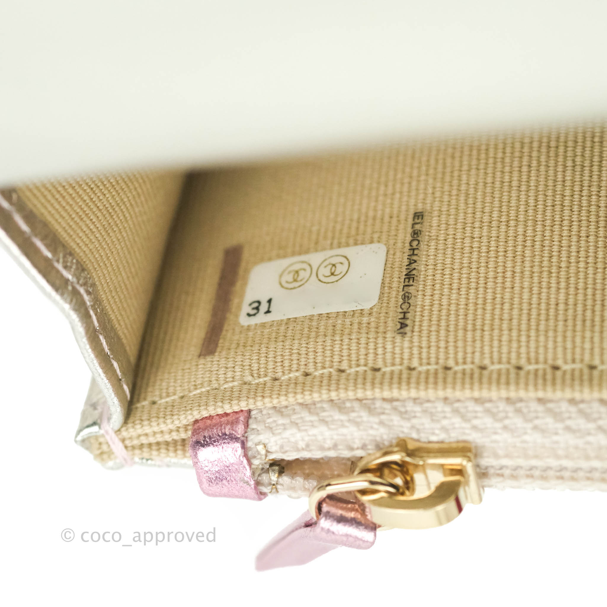 Chanel Quilted Clutch with Chain Metallic Gradient Pink/Silver