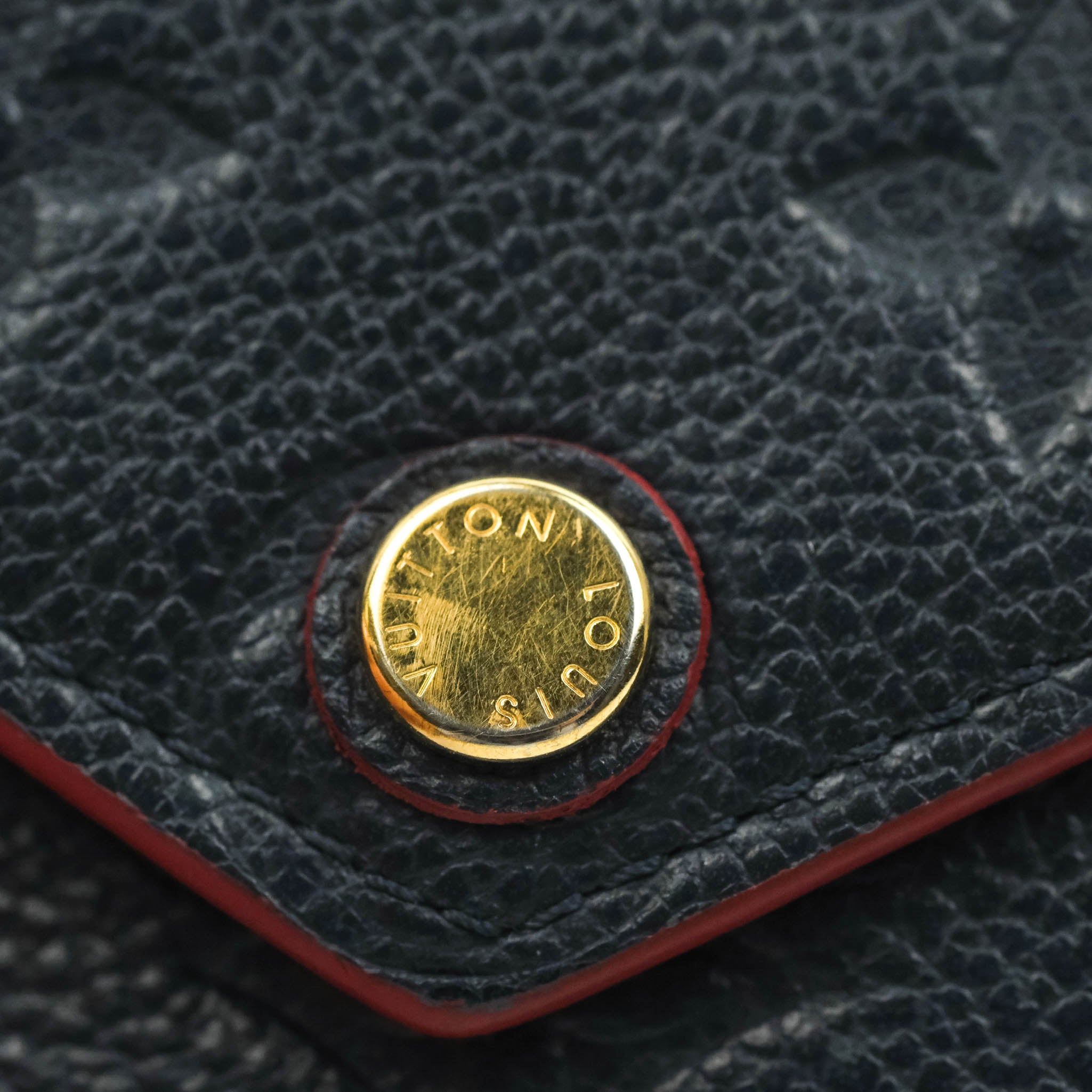  [Set Item] Louis Vuitton M64577 Women's Mini Wallet Mini Wallet  Micro Wallet Porte Foil Victorine Monogram Empreinte Marine Rouge :  Clothing, Shoes & Jewelry