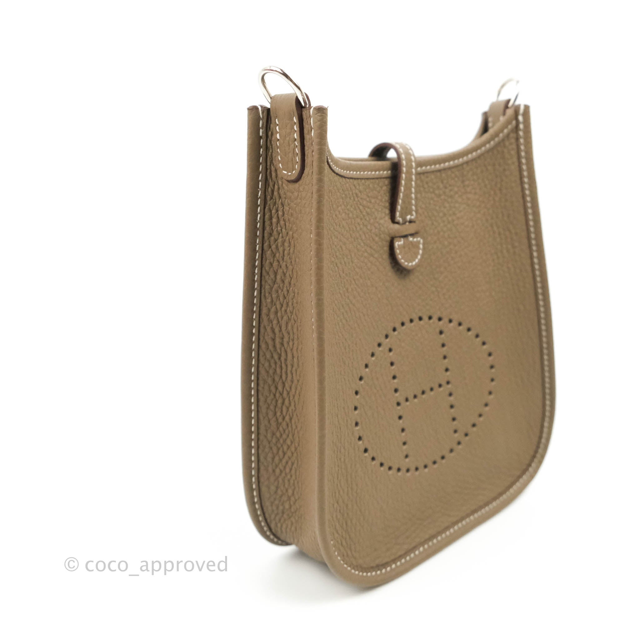 Hermès Hermes Mini Evelyne Bag Grey Leather ref.552316 - Joli Closet