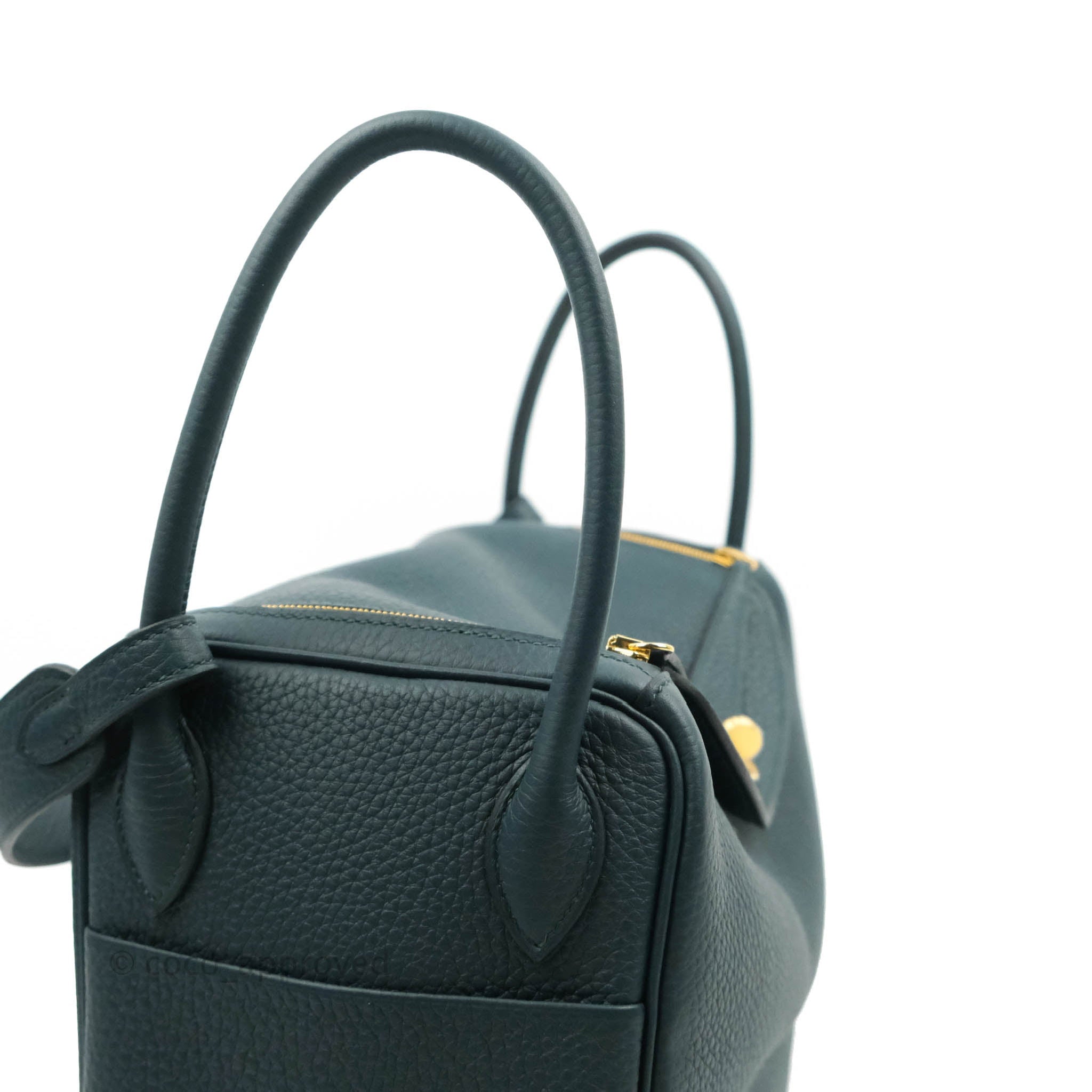 Hermès Lindy 26 Vert Cypress Clemence Gold Hardware – Coco