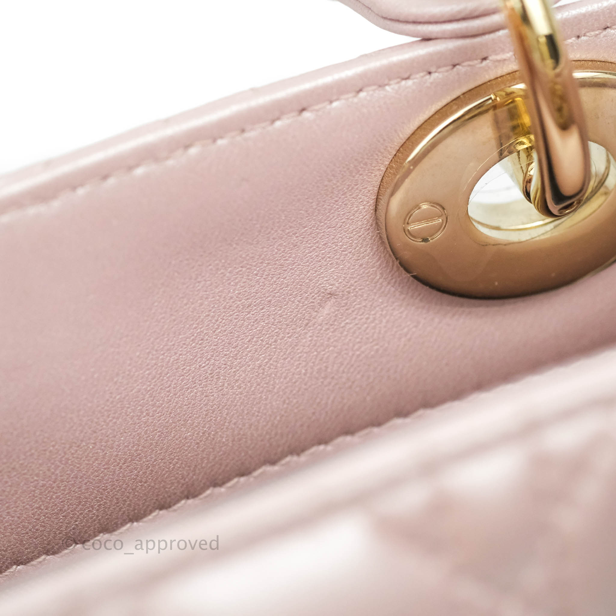 Dior - Mini Lady Dior Bag Light Pink Cannage Lambskin - Women