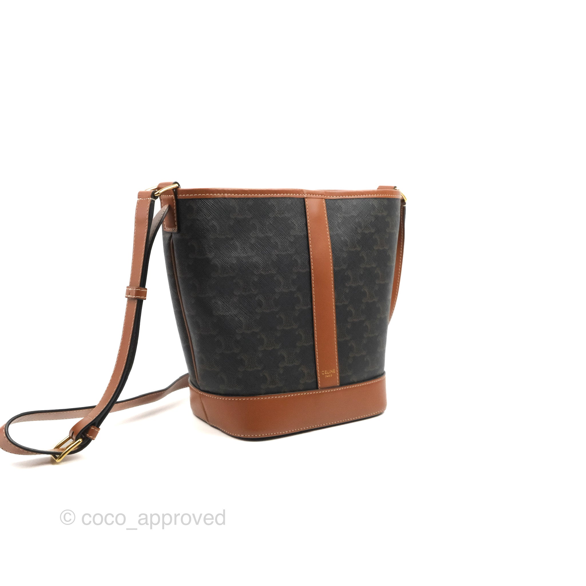small bucket in triomphe canvas and calfskin