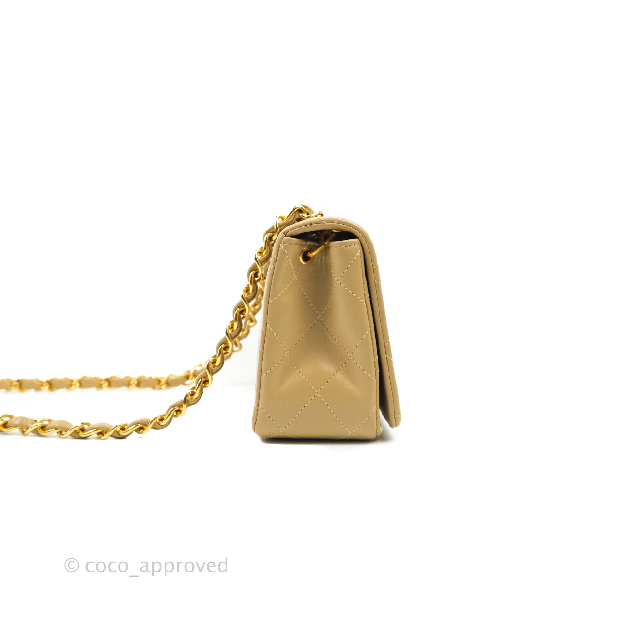 CHANEL Vintage Classic Small Chain Shoulder Bag Single Flap Quilt L12 –  hannari-shop