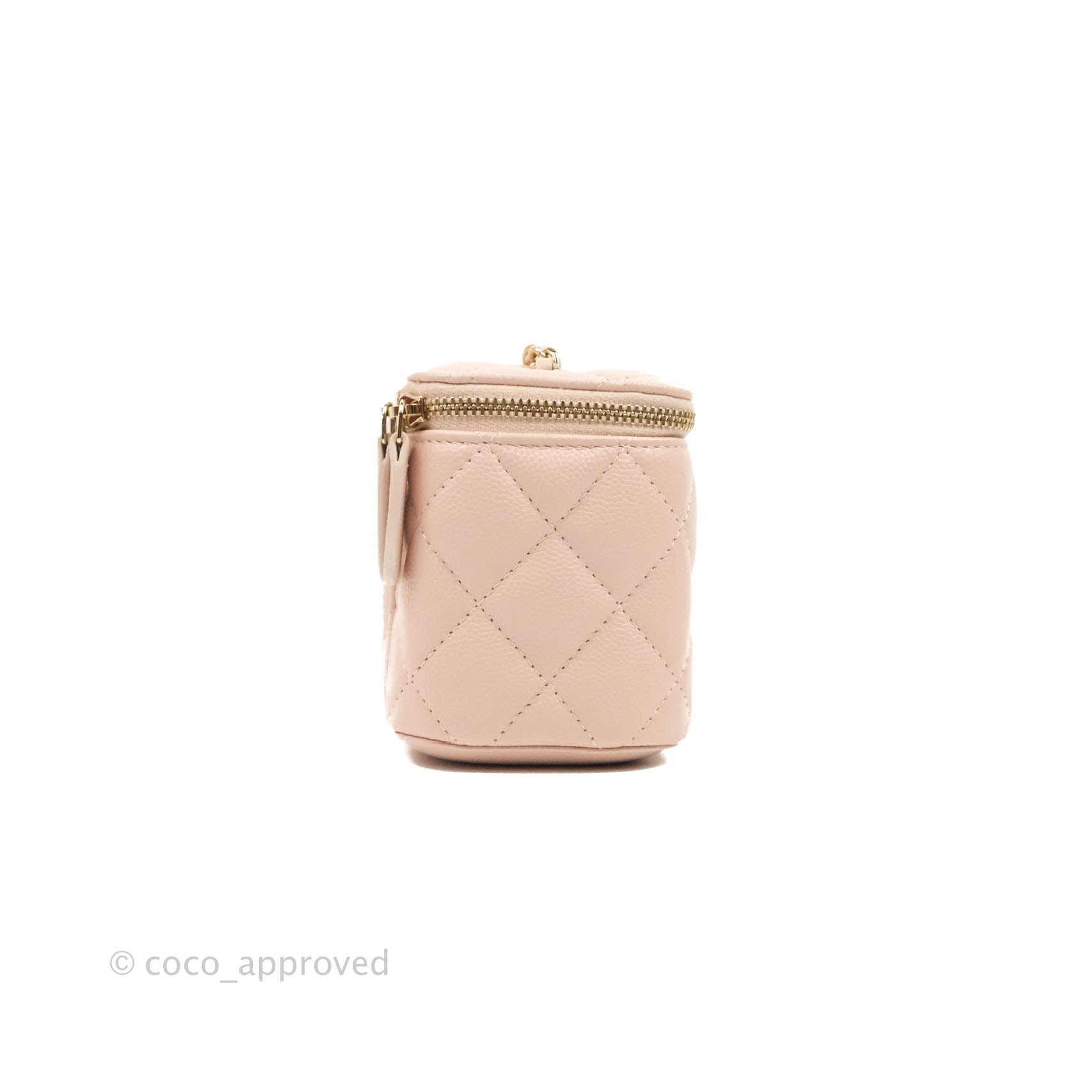 Chanel Mini Vanity With Chain Rose Clair Pink Caviar Gold Hardware