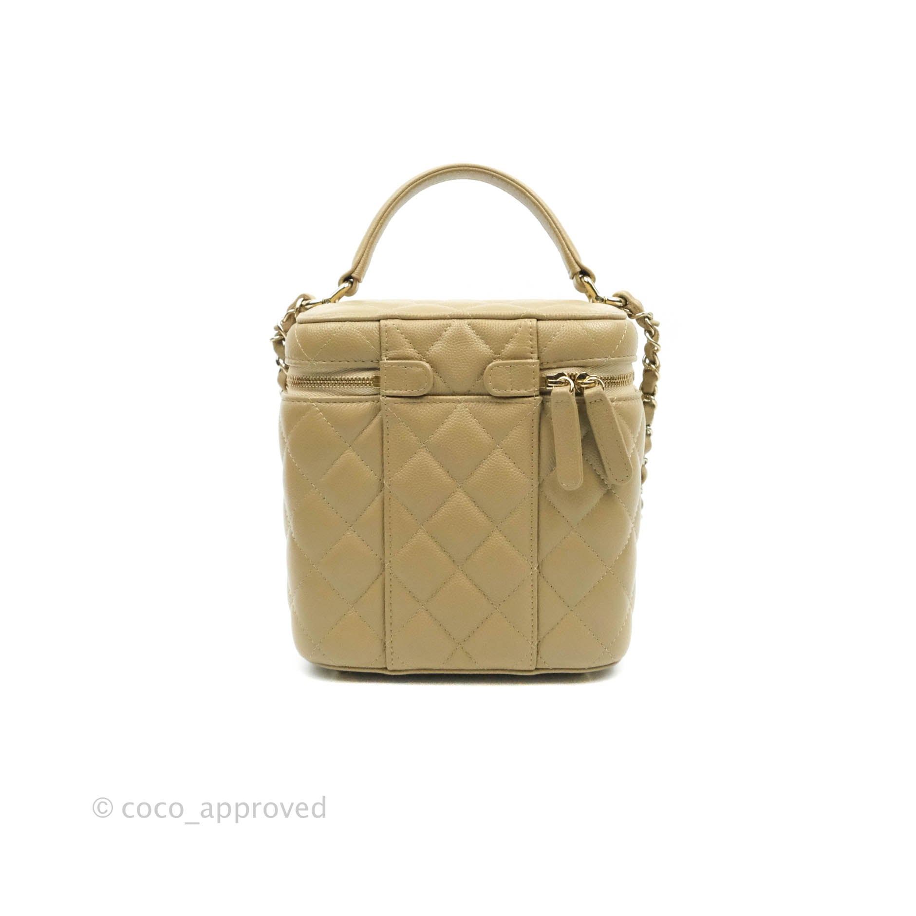 Vintage Chanel Vanity Dark Beige Caviar Gold Hardware – Madison