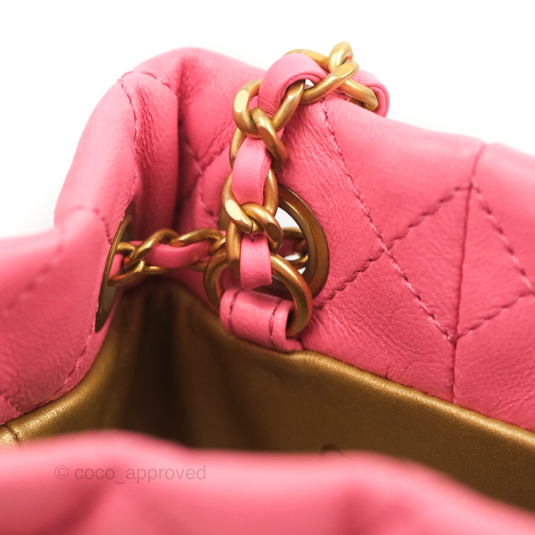 Chanel Quilted Crystal Pearl Crush Drawstring Bucket Bag Pink Lambskin – Coco  Approved Studio