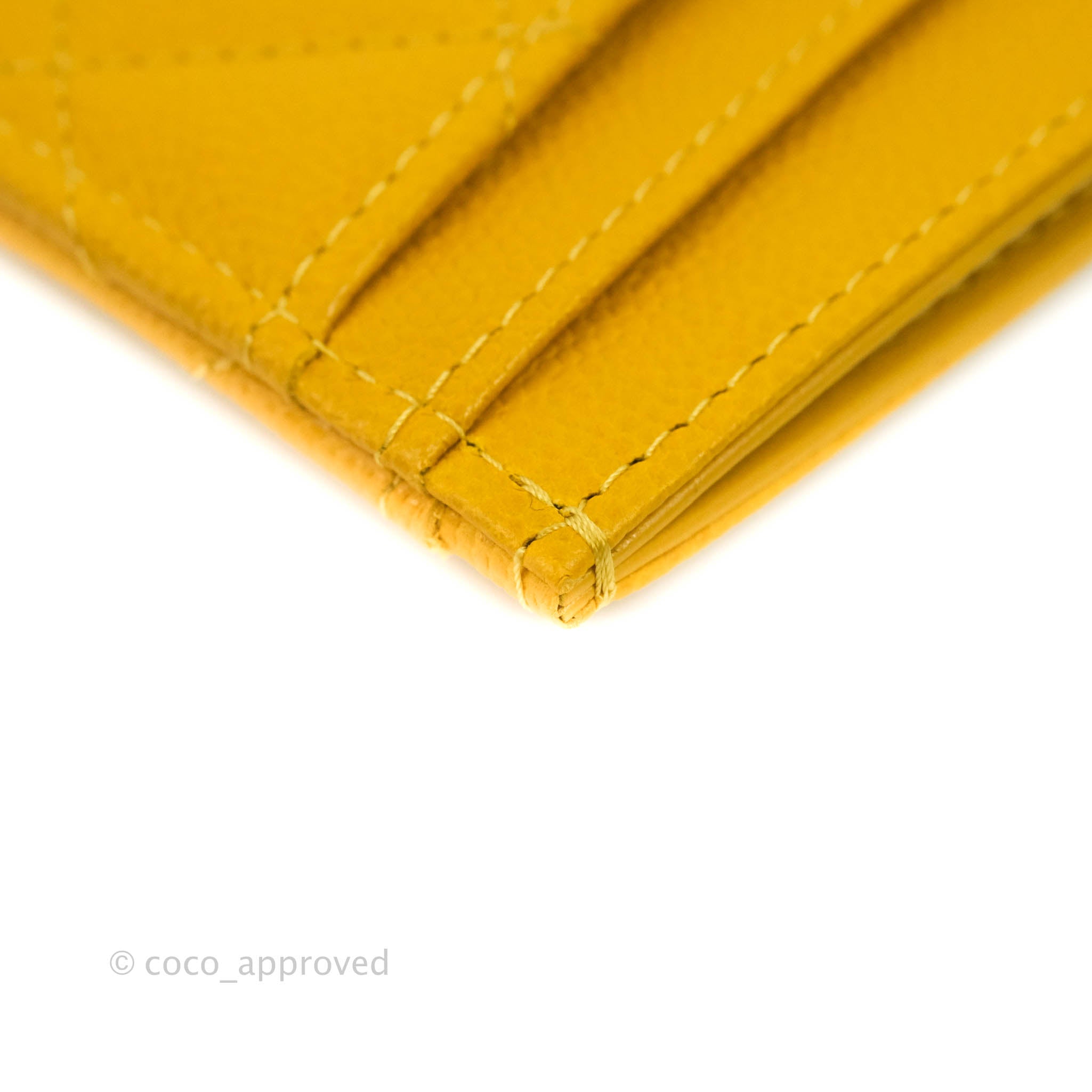 Chanel Classic Flat Card Holder Yellow Caviar Silver Hardware – Coco  Approved Studio