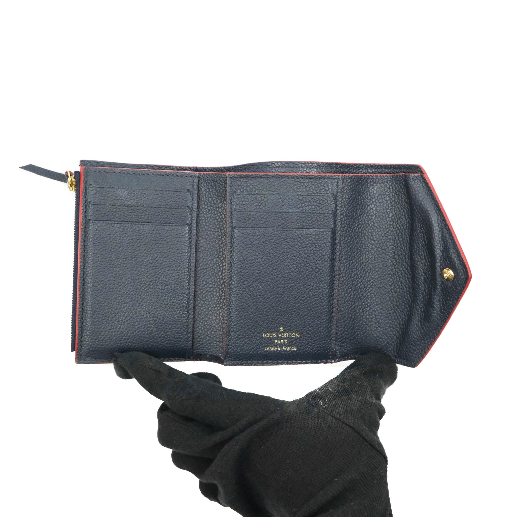 Louis Vuitton Marine Rouge Monogram Empreinte Leather Zoe Wallet