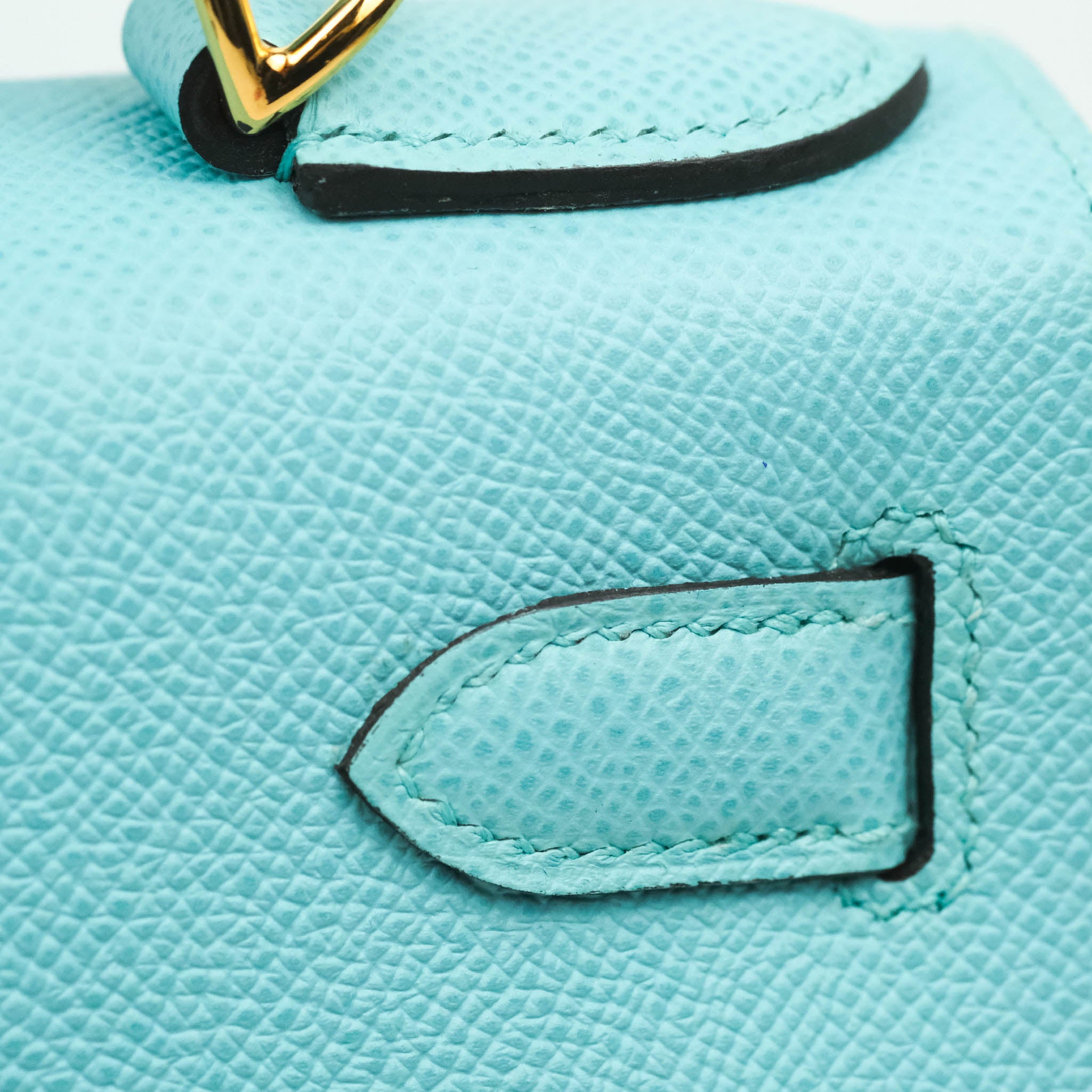 Hermès Kelly 28 Sellier Lettre H Vert Cypress Bleu Obscur