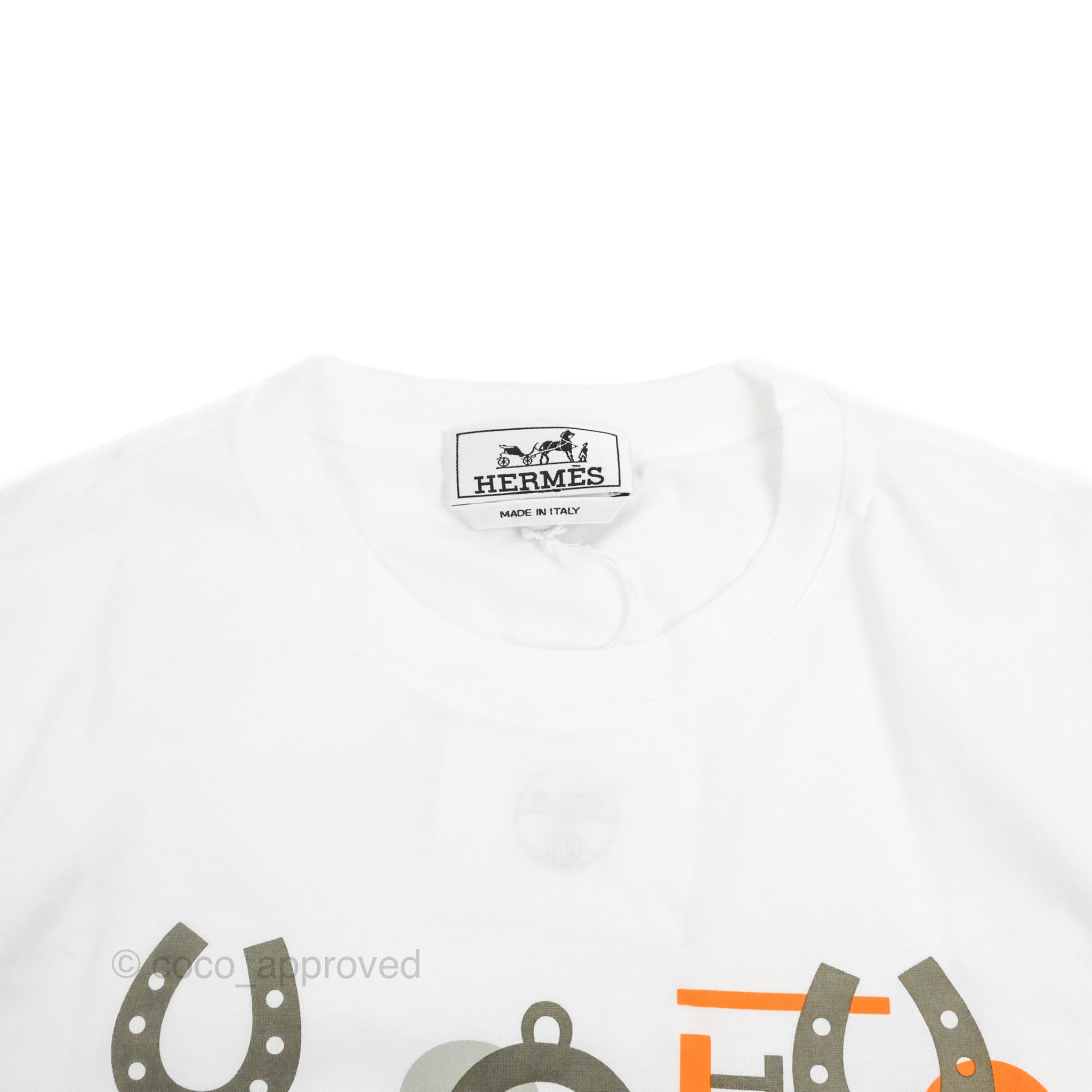 Hermes Robot Print White T-Shirt Size XS – Coco Approved Studio