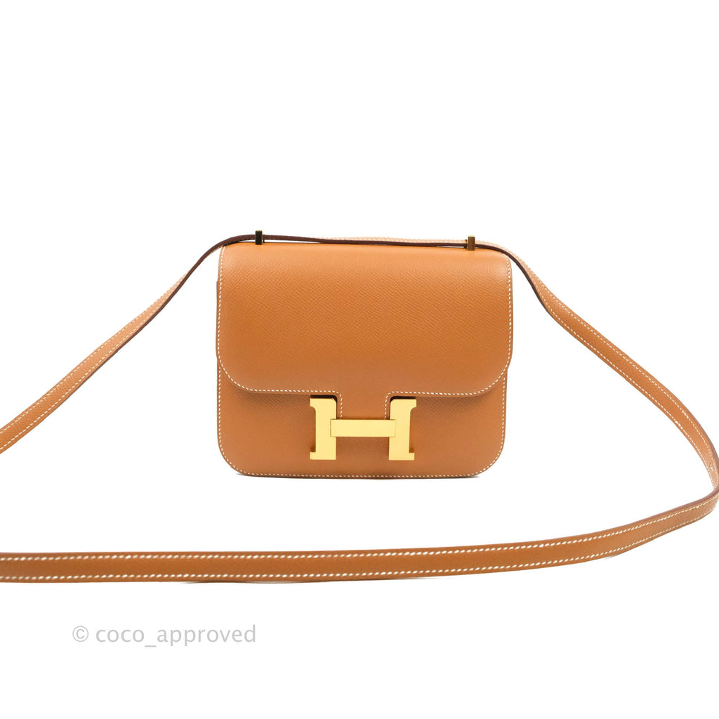 Hermès Constance Mini 18 Gold Epsom Gold Hardware