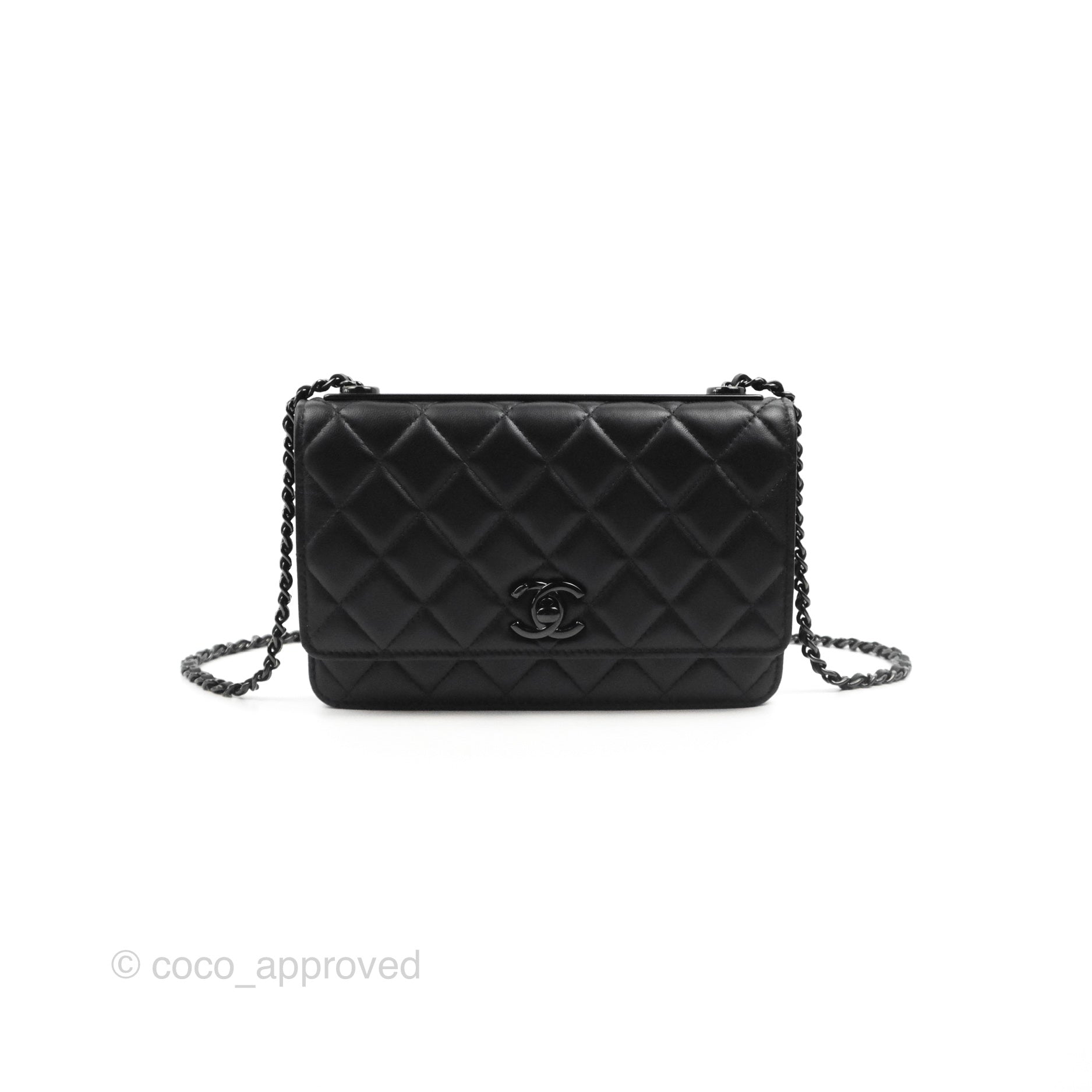 Chanel Trendy CC WOC Black Lambskin So Black Hardware