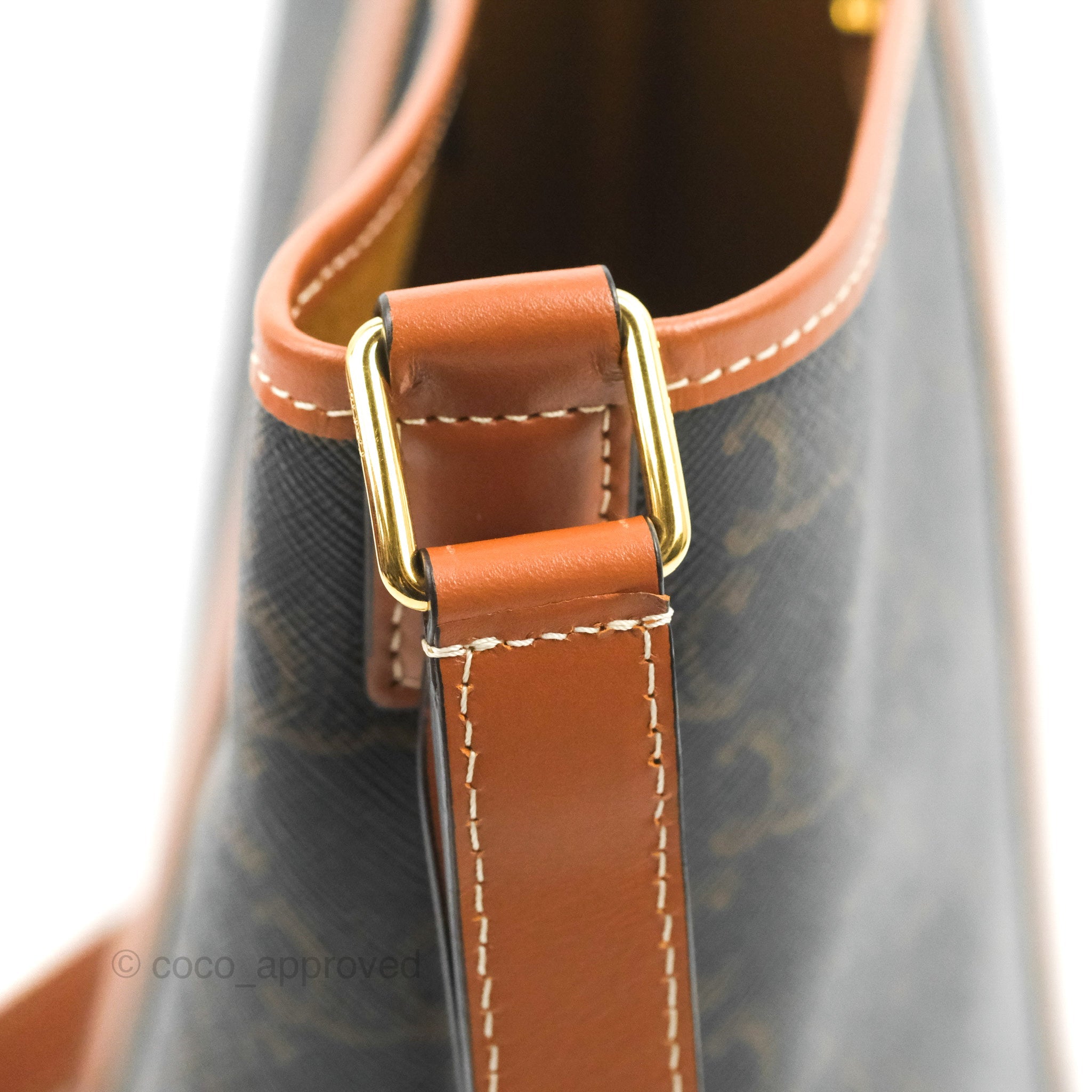 Small Bucket CUIR TRIOMPHE in Triomphe Canvas and calfskin