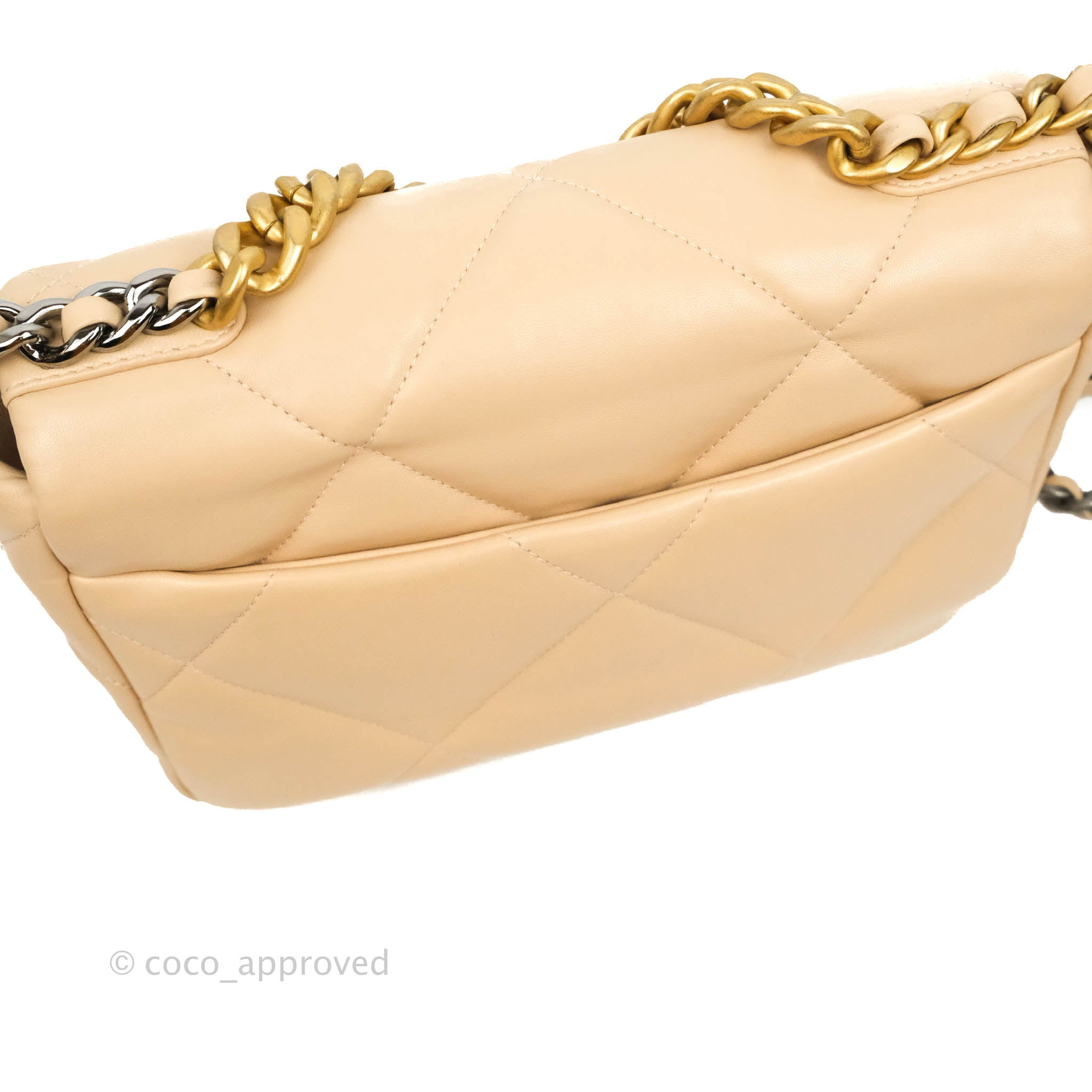 Chanel 19 Small Ivory Beige Mixed Hardware – Coco Approved Studio