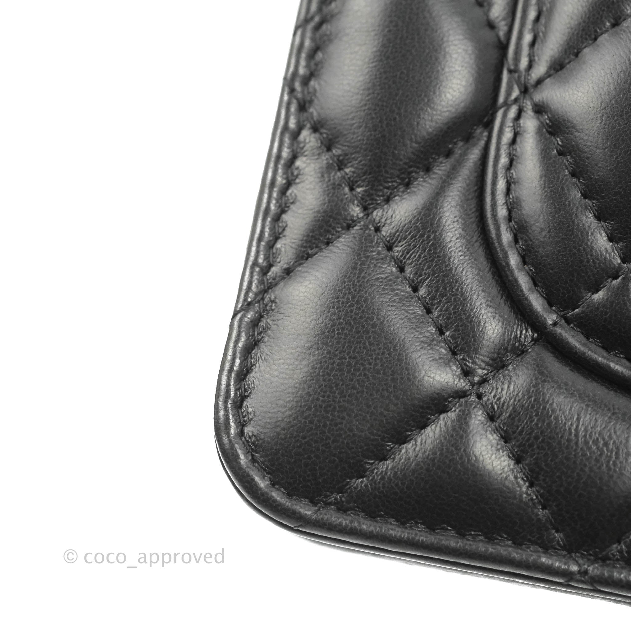 Chanel Quilted Wallet on Chain WOC Adjustable Chain Black Lambskin Age –  Coco Approved Studio