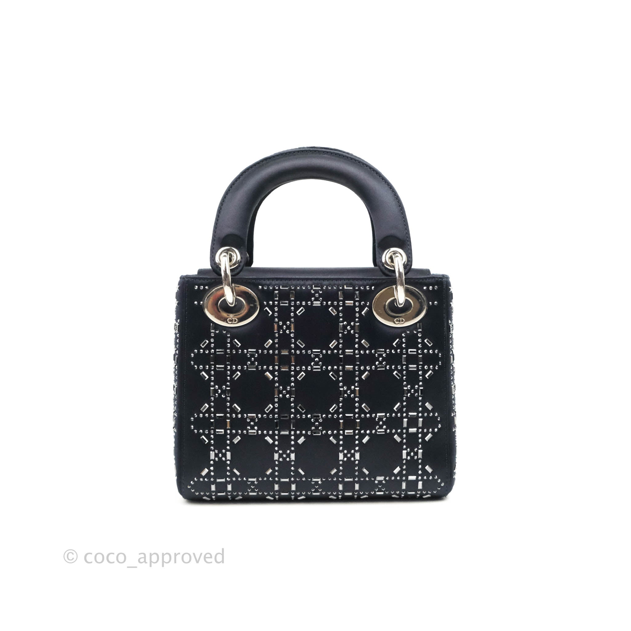 Lady Dior Micro Bag Multicolor Satin Embroidered with Mirrors and Strass   DIOR MY