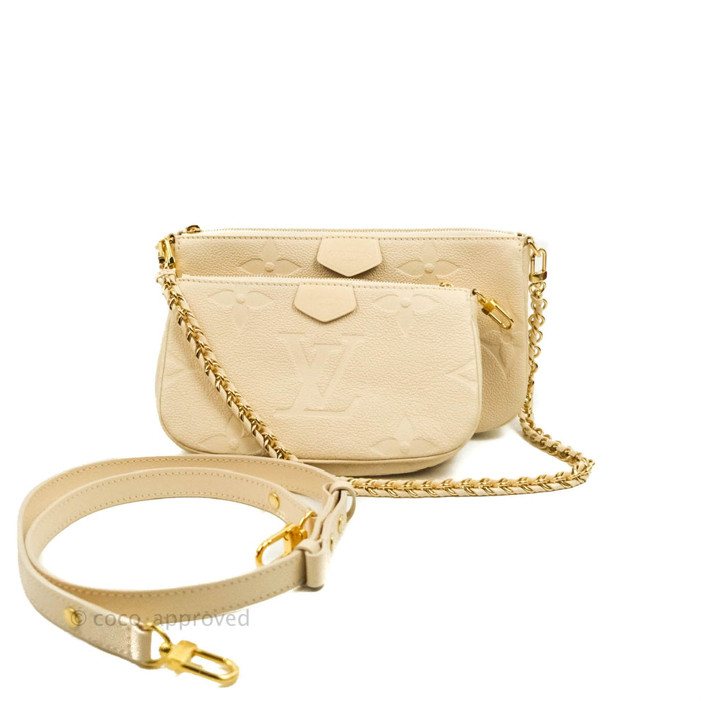 Louis Vuitton Multi Pochette Accessories Monogram Empreinte in Cream