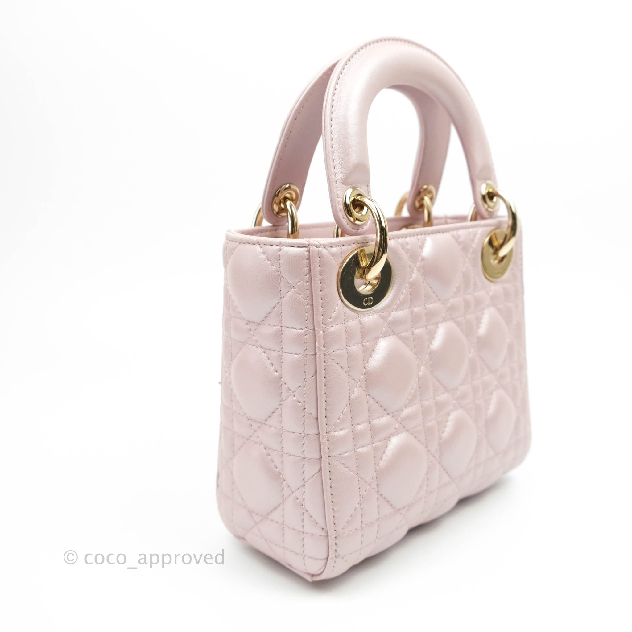 Lady Dior Milly Mini Bag Antique Pink Cannage Lambskin