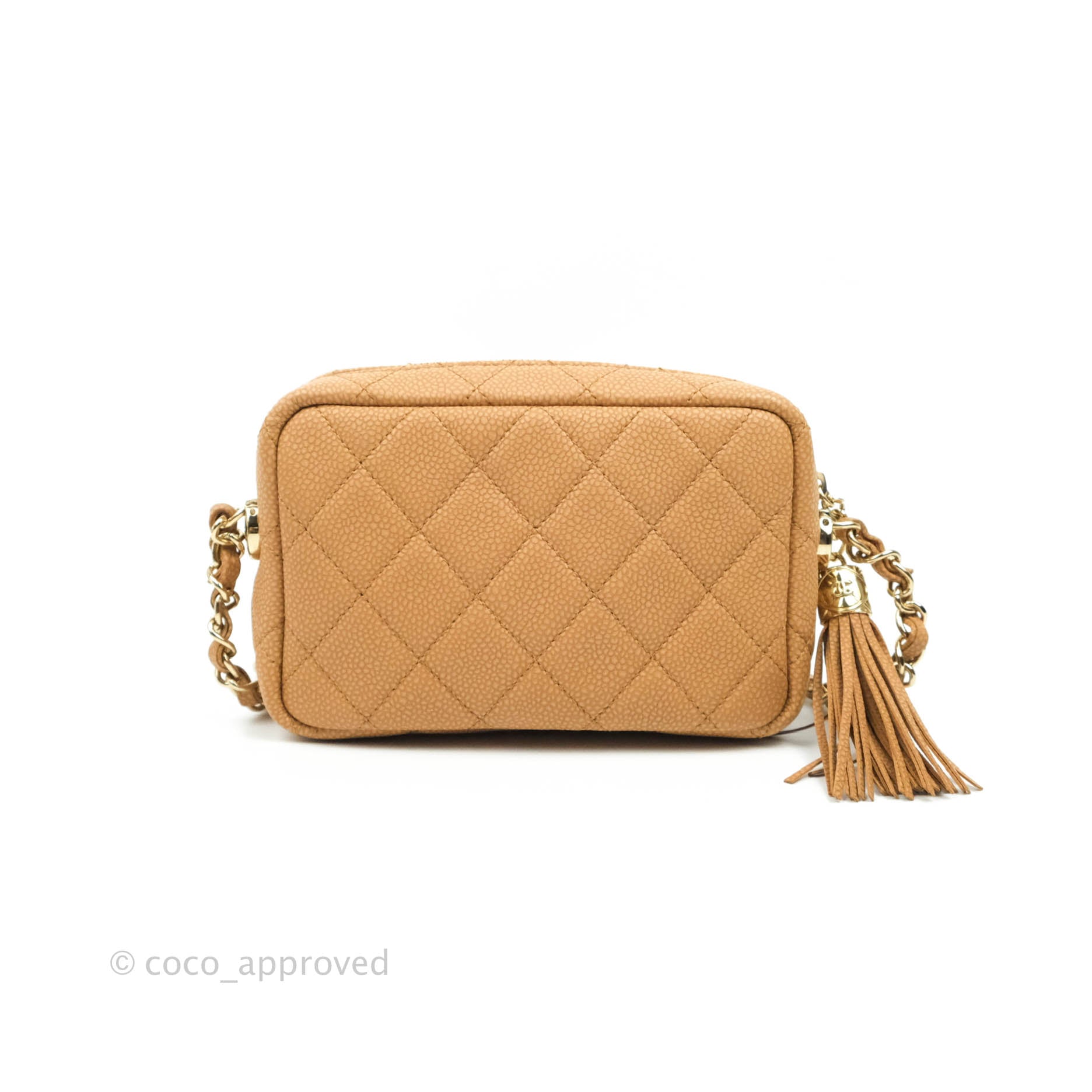 Chanel Beige Mini Classic Square Lambskin Single Flap Bag Chanel