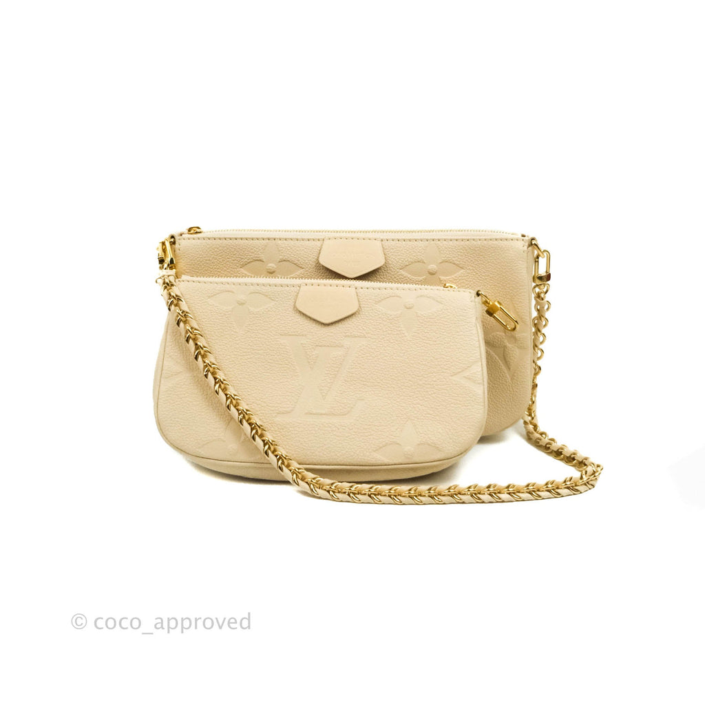 Louis Vuitton Multi Pochette Accessories Monogram Empreinte in Cream