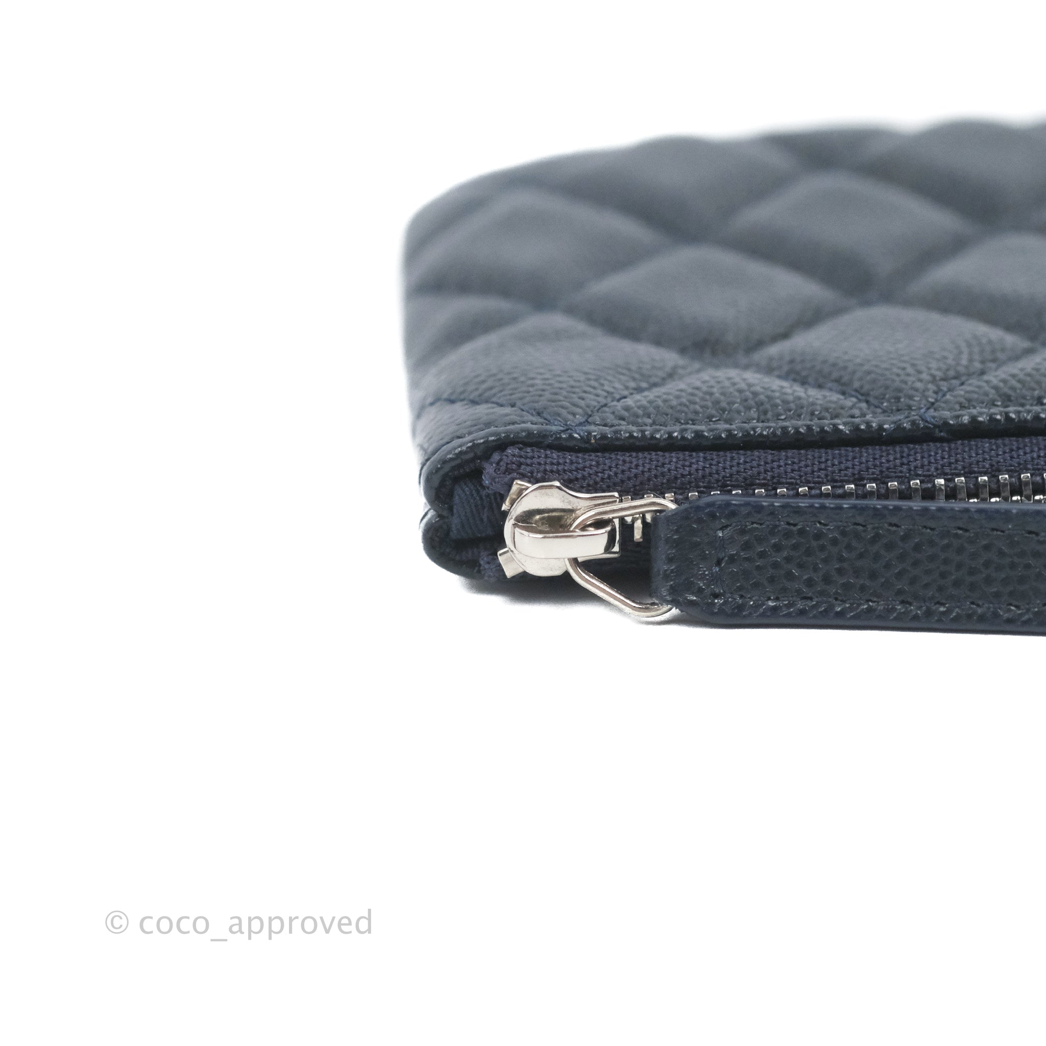 CHANEL Golden Class O Case Clutch Quilted Caviar Medium