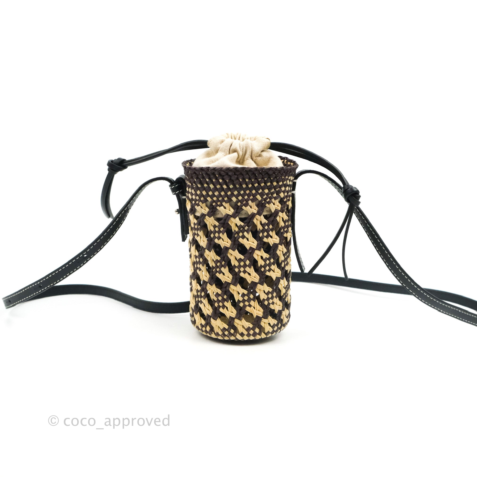 Loewe Cylinder Pocket in raffia and calfskin Online Retail Store - Womens  Pouches & Clutches Natural / Tan