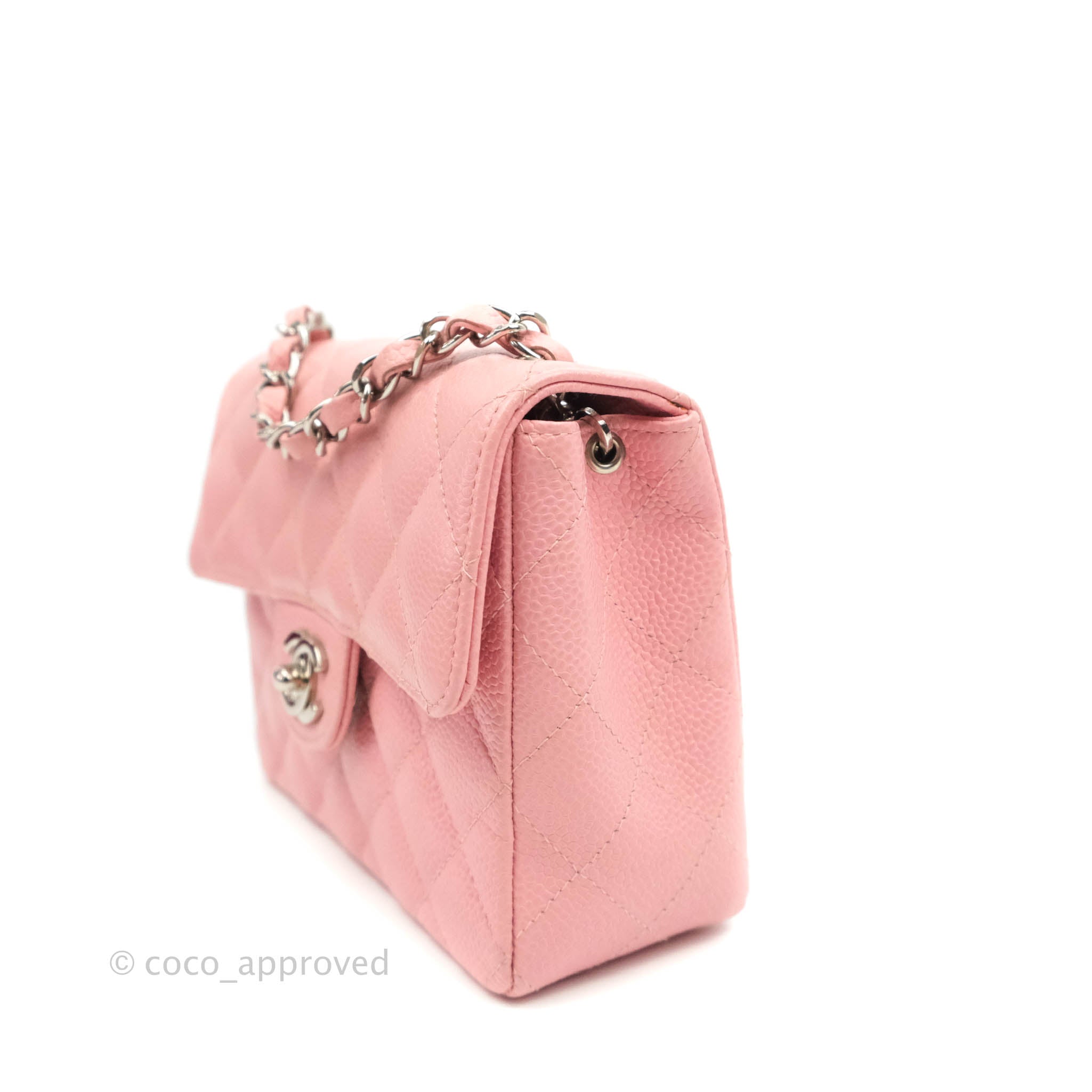 Chanel Pink Quilted Lambskin Classic Square Flap Mini Q6B0281IP9015