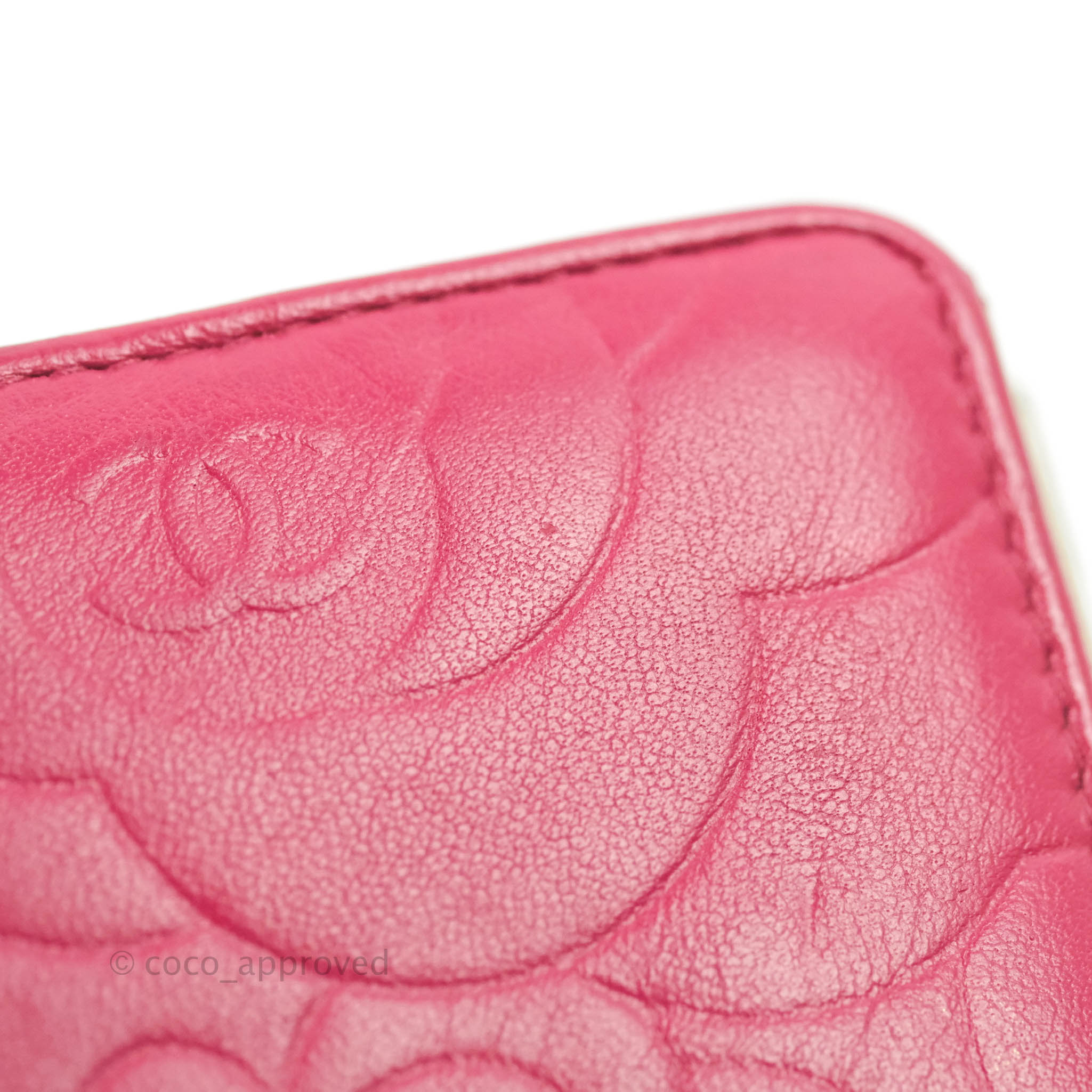 Chanel Wallet in Pink Camellia Embossed Lambskin – Coco Approved Studio