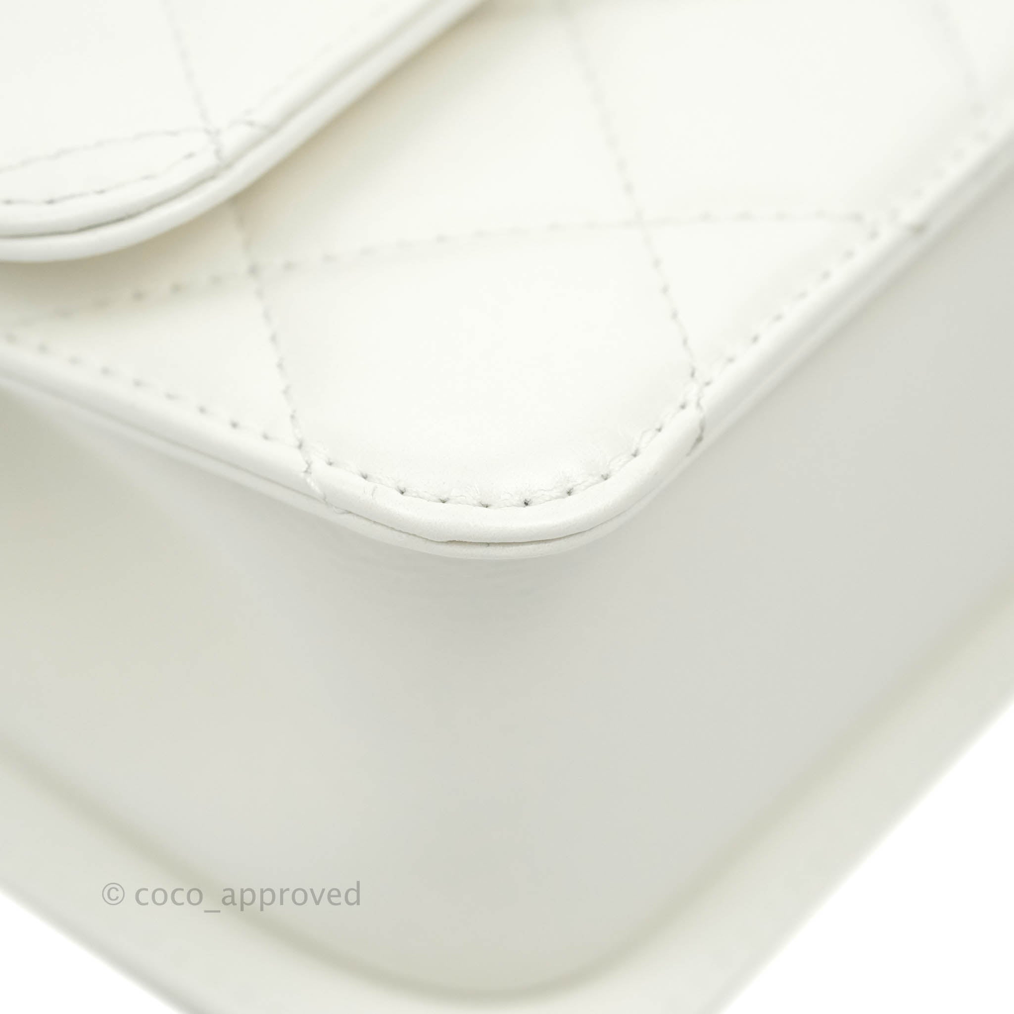 Chanel Quilted Mini Perfect Fit Adjustable White Calfskin Gold Hardwar –  Coco Approved Studio