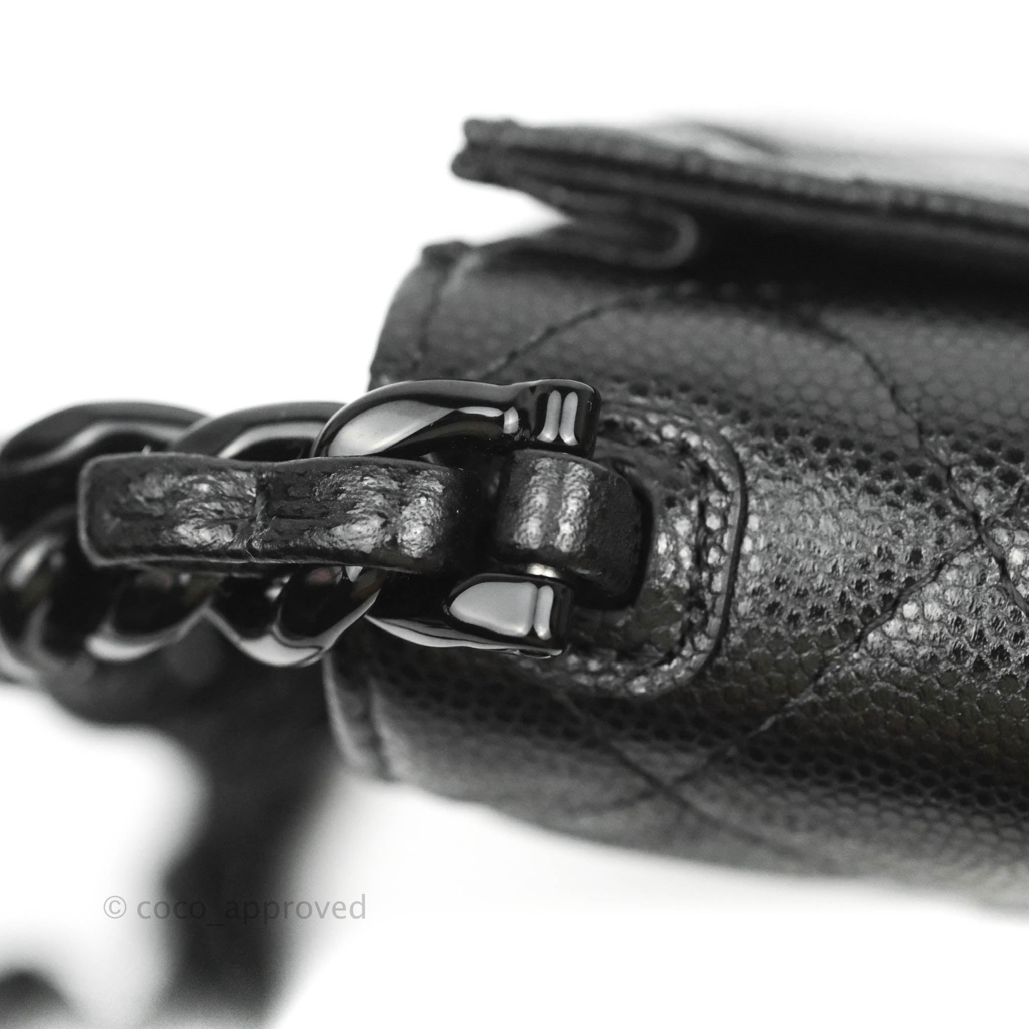 Chanel Quilted Black Leather Employee Uniform Crossbody Bag