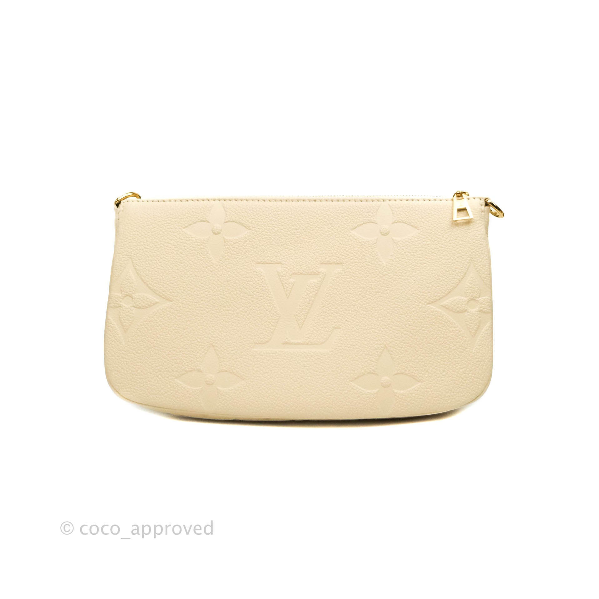 Louis+Vuitton+F%C3%A9licie+Pochette+Pouch+Cream+Leather for sale online