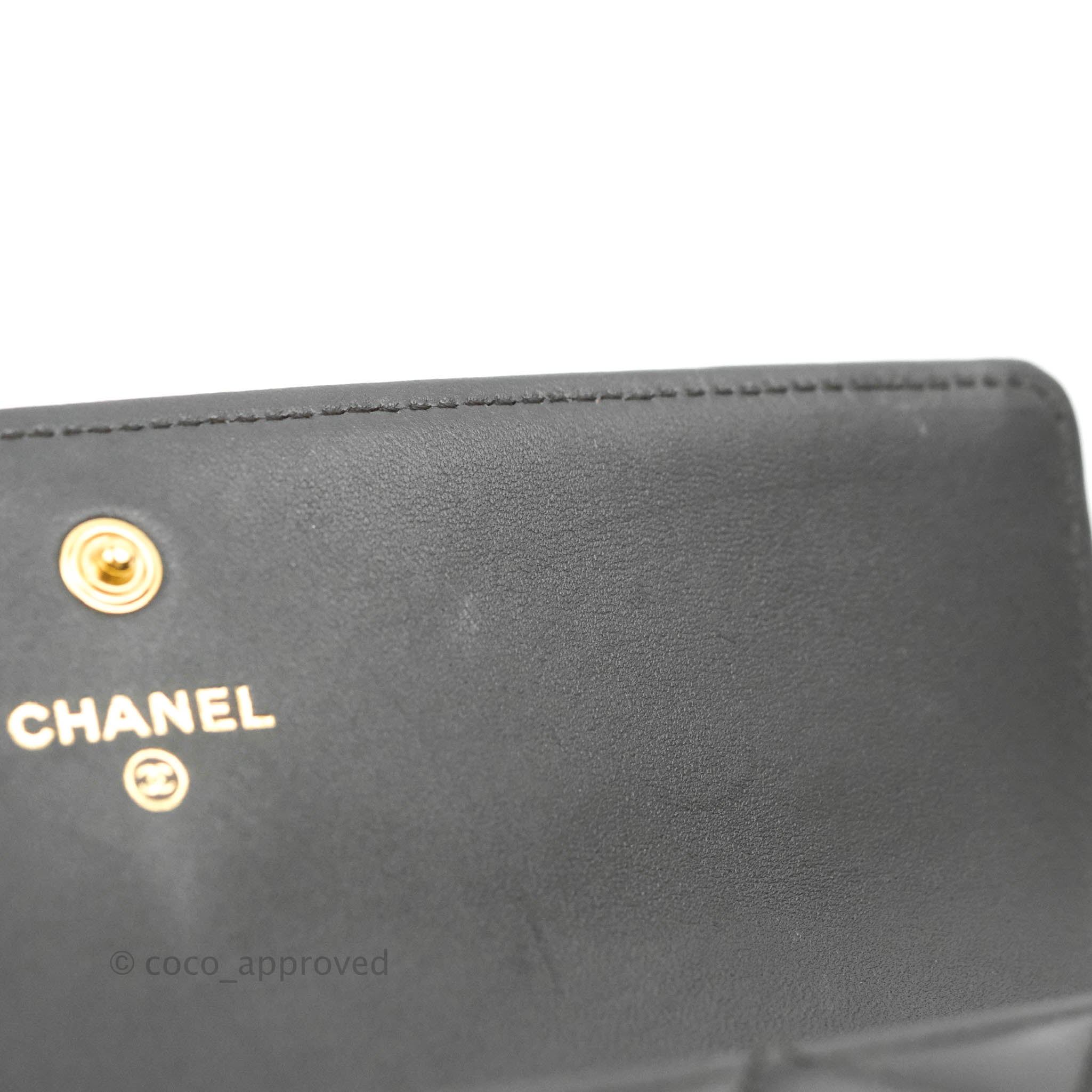 CHANEL Long wallet leather whole pattern wa989