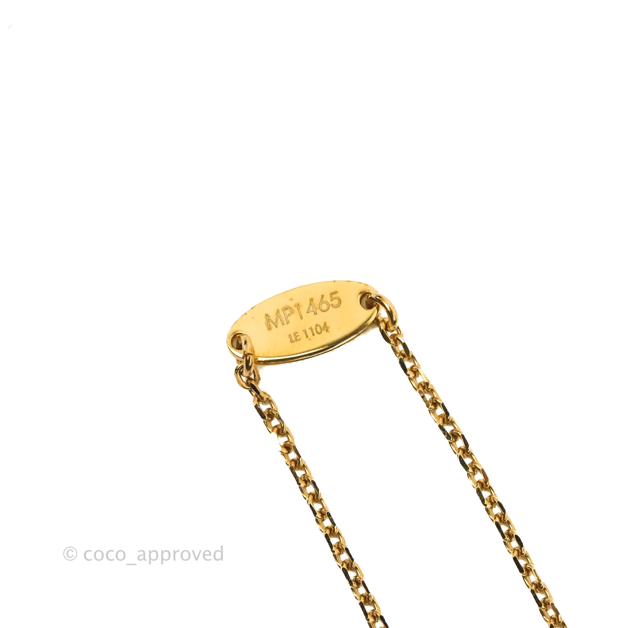 LOUIS VUITTON Essential V Necklace Gold 188223
