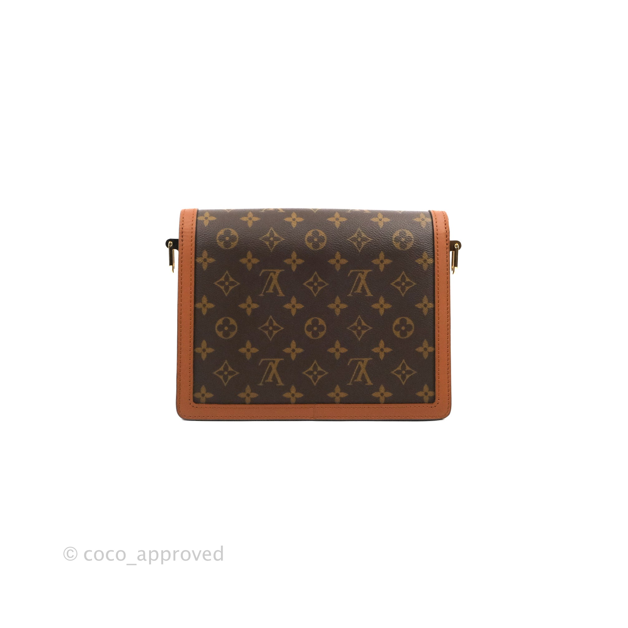 Louis Vuitton Dauphine 1854 MM Leather Trimmed Canvas Wallet On