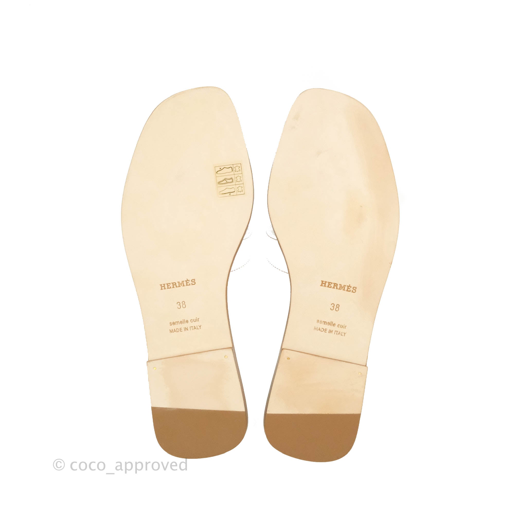 Hermès Oran Sandals Bleu Glacier Size 38 – Coco Approved Studio