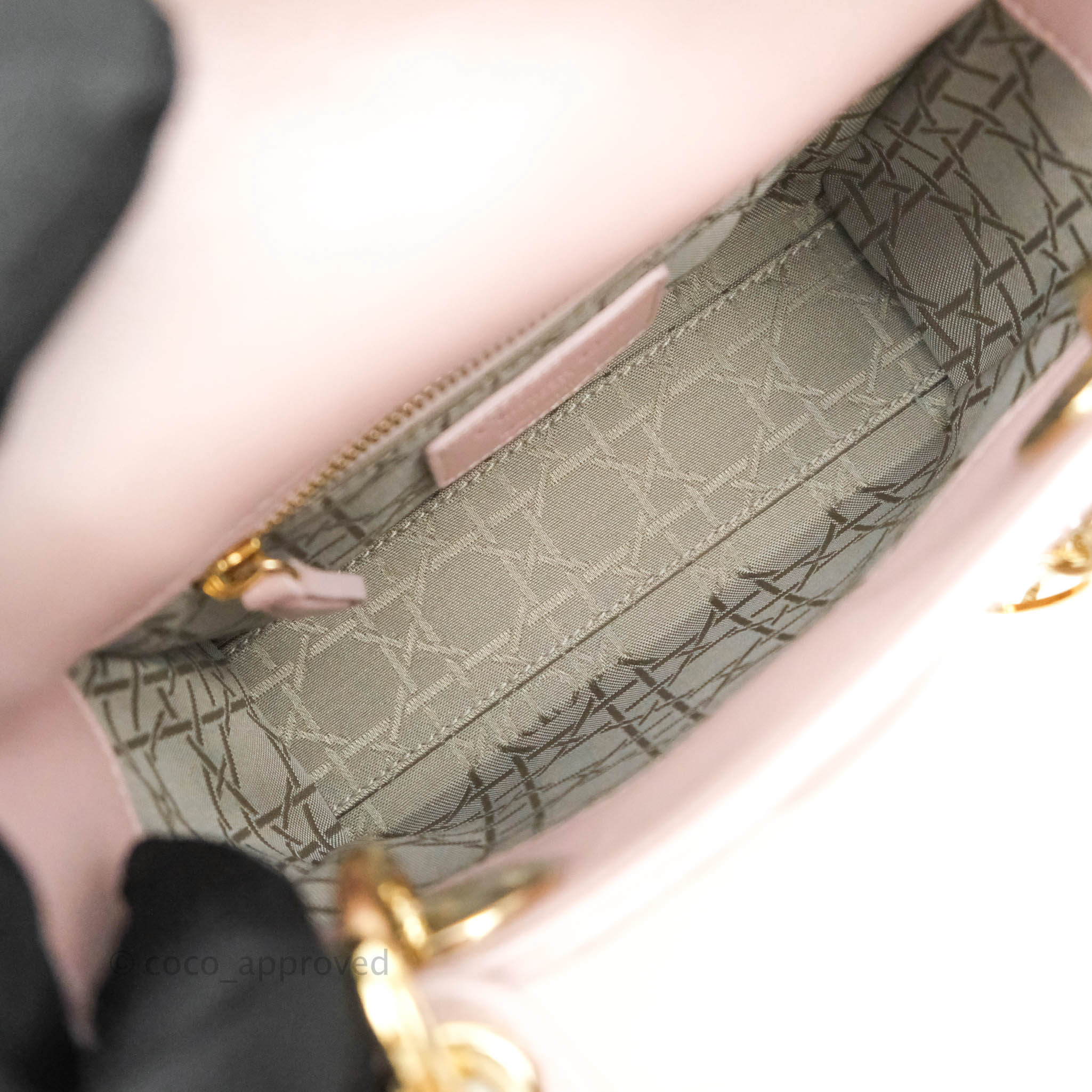 Miss Dior Mini Bag Iridescent Metallic Gold-Tone Cannage Lambskin
