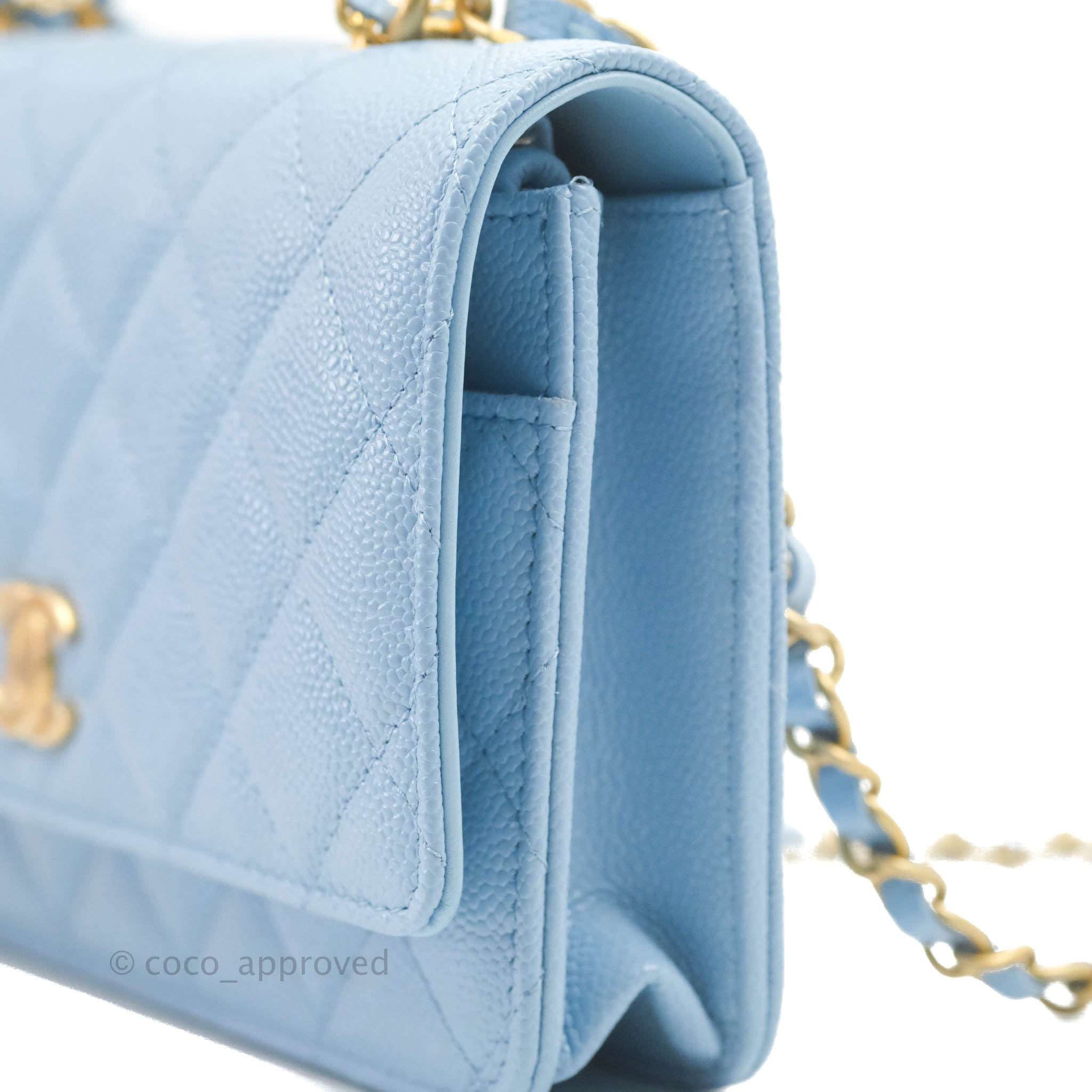 Chanel Blue Top Handle Wallet on Chain