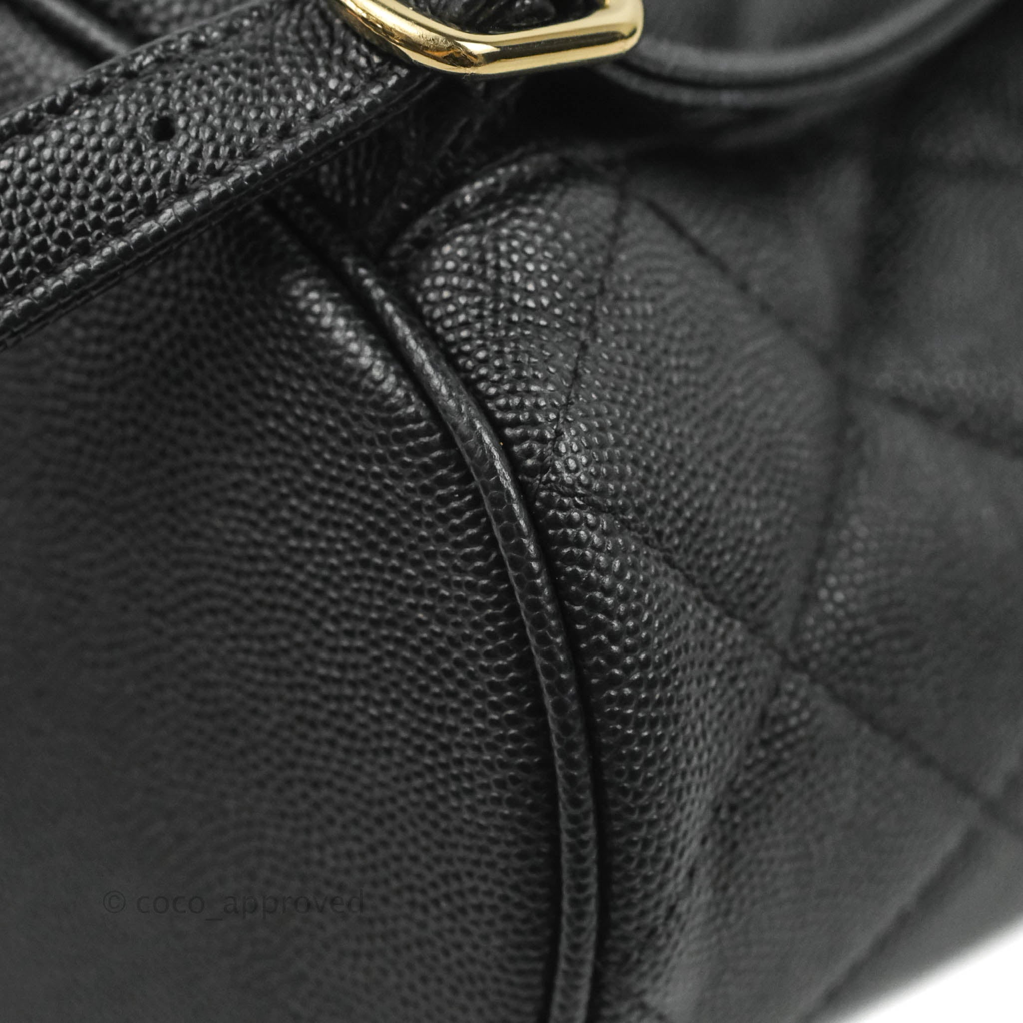 Chanel Quilted Black Caviar Duma Backpack Bag Gold Hardware – Coco Approved  Studio