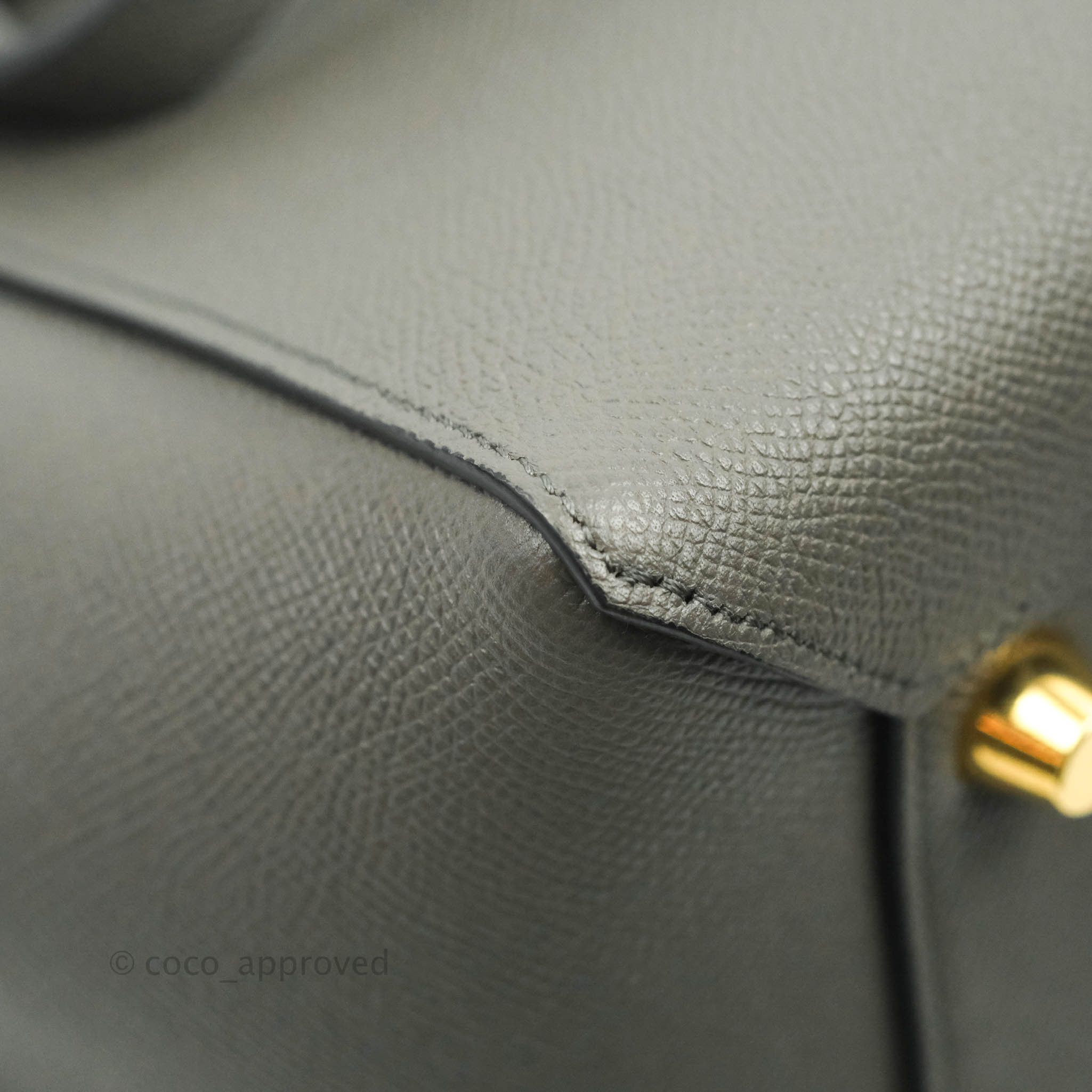 Celine Pico Belt Bag Grey Grained Calfskin Gold Hardware – Coco Approved  Studio