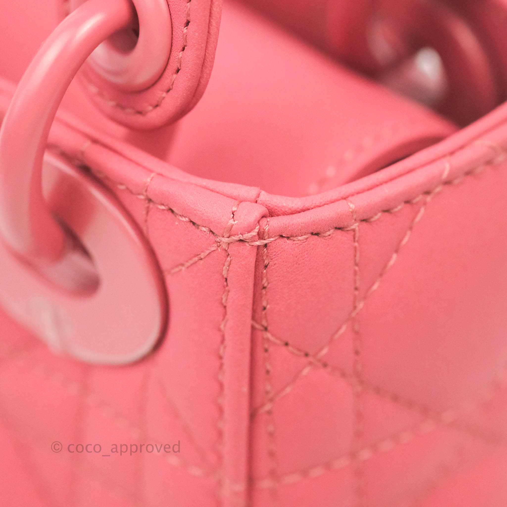 Christian Dior Mini Cannage Lady Dior Dark Pink Matte Pink