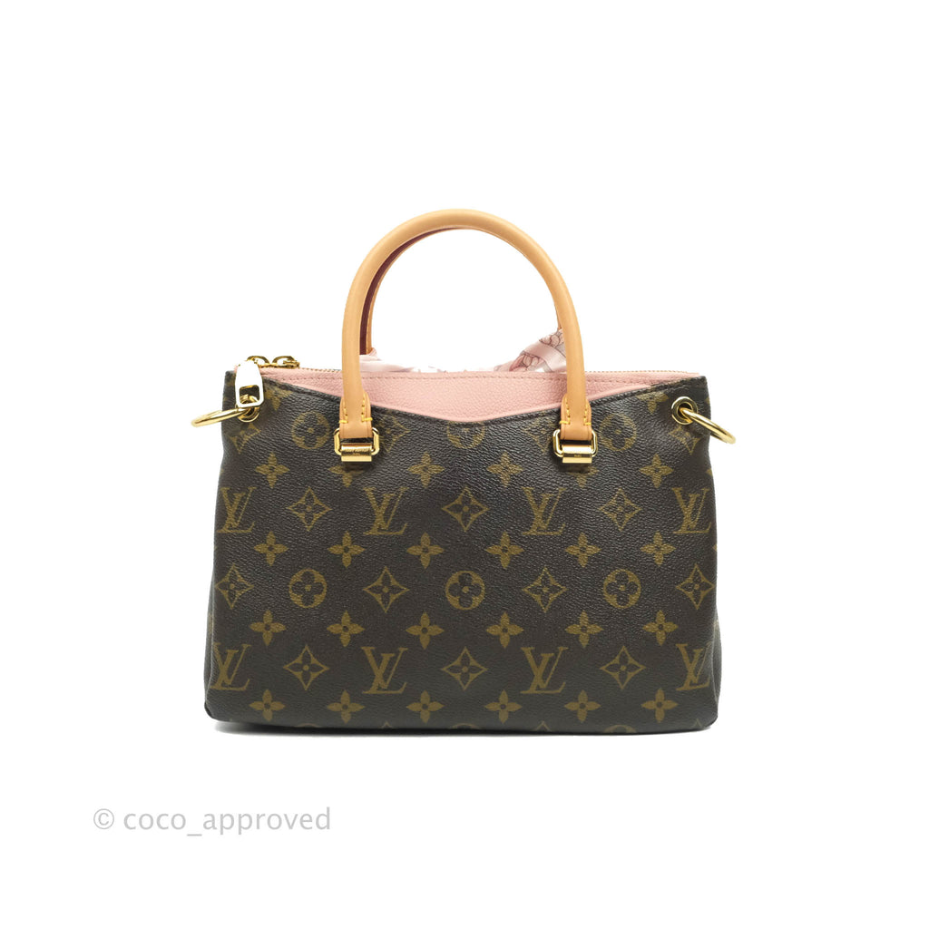 LV Pallas BB Pink Monogram Canvas Shoulder Bag With Twilly